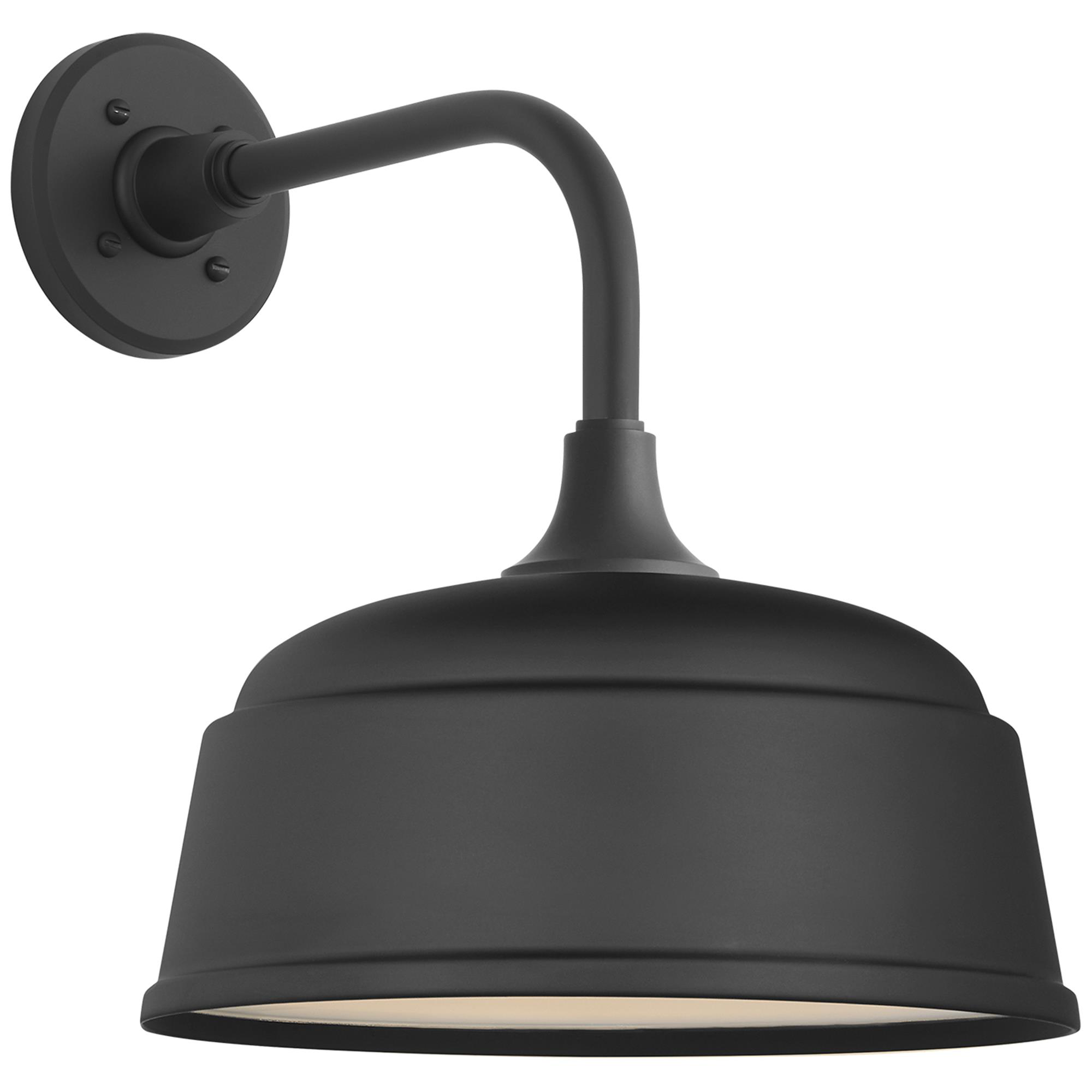 Shown in Matte Black finish and Matte Black Rockhouse shade