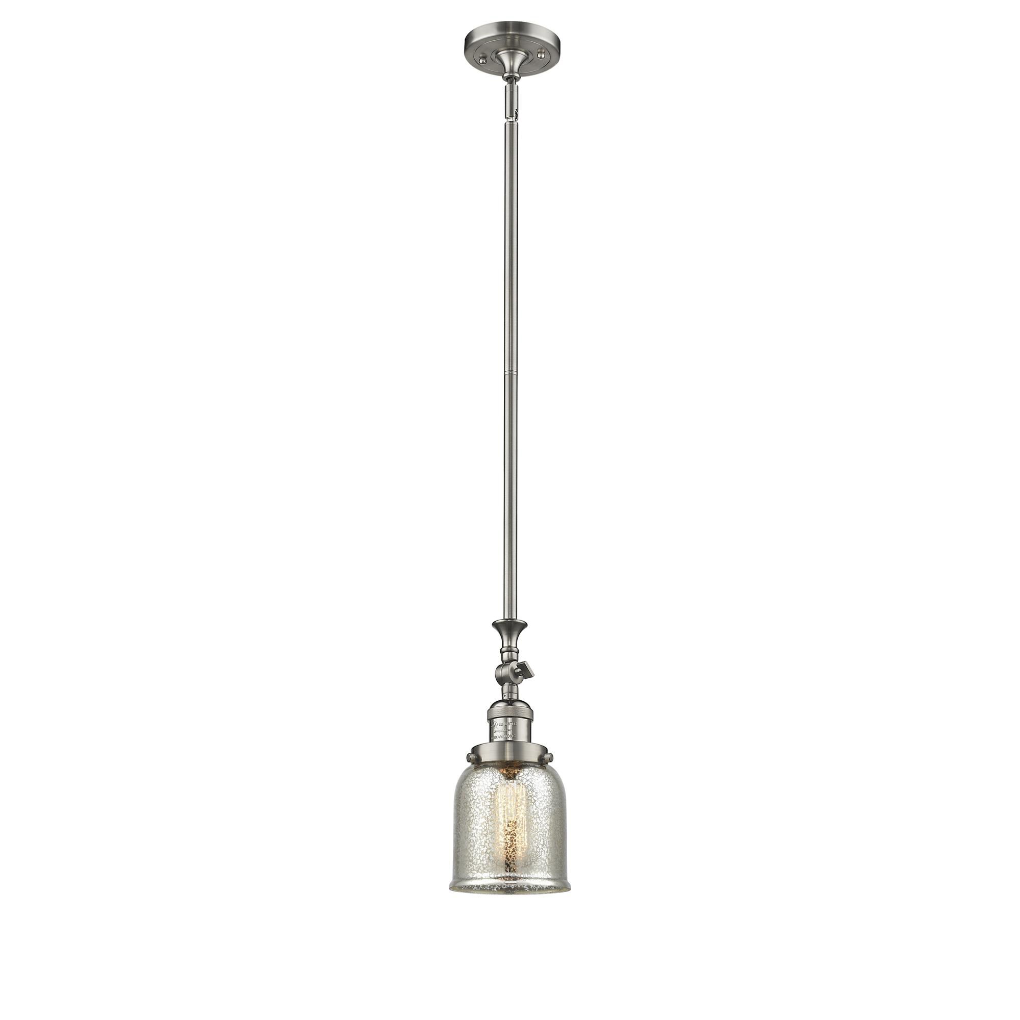 Shown in Brushed Satin Nickel finish and Silver Mercury glass