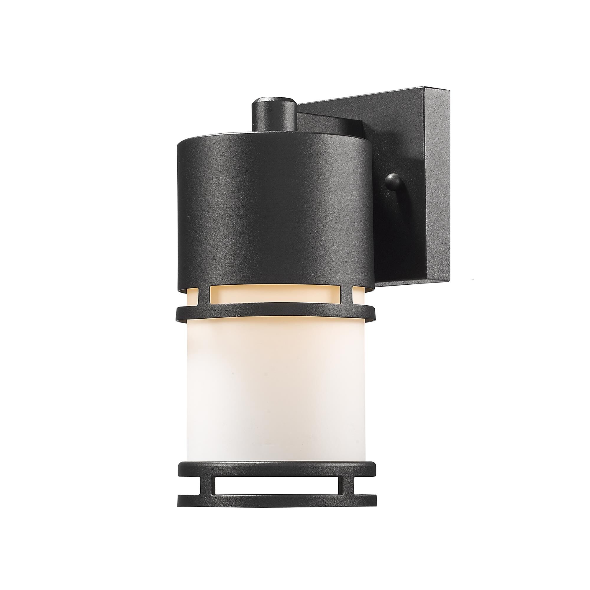 Shown in Black finish and Glass shade