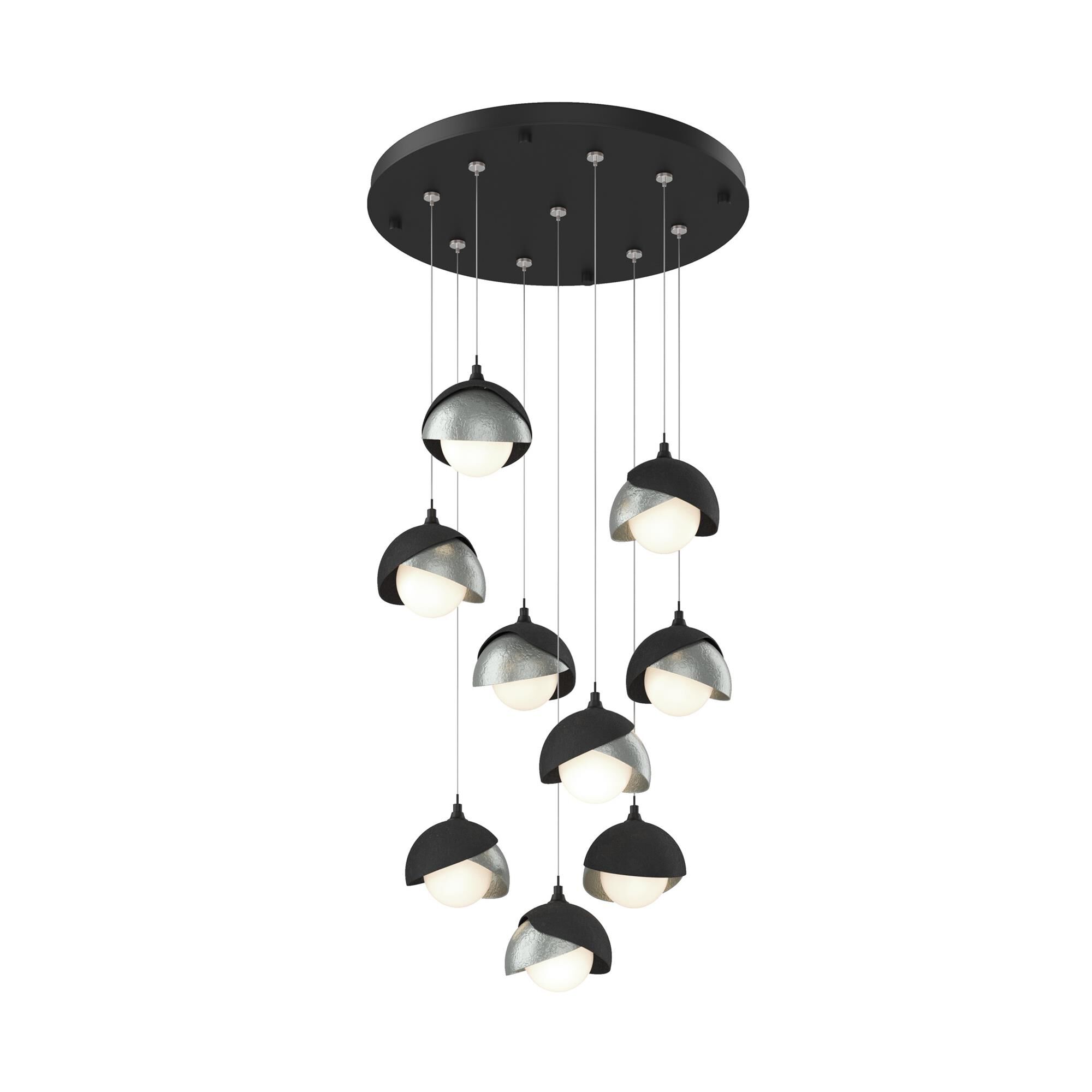 Shown in Black finish and Opal (Gg) glass and Vintage Platinum (82) accent