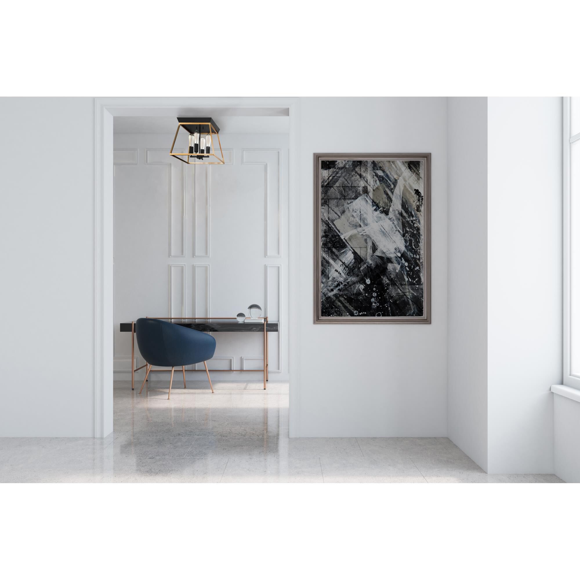 Eglo Paulino 18 Inch 4 Light Semi Flush Mount by Eglo Lighting