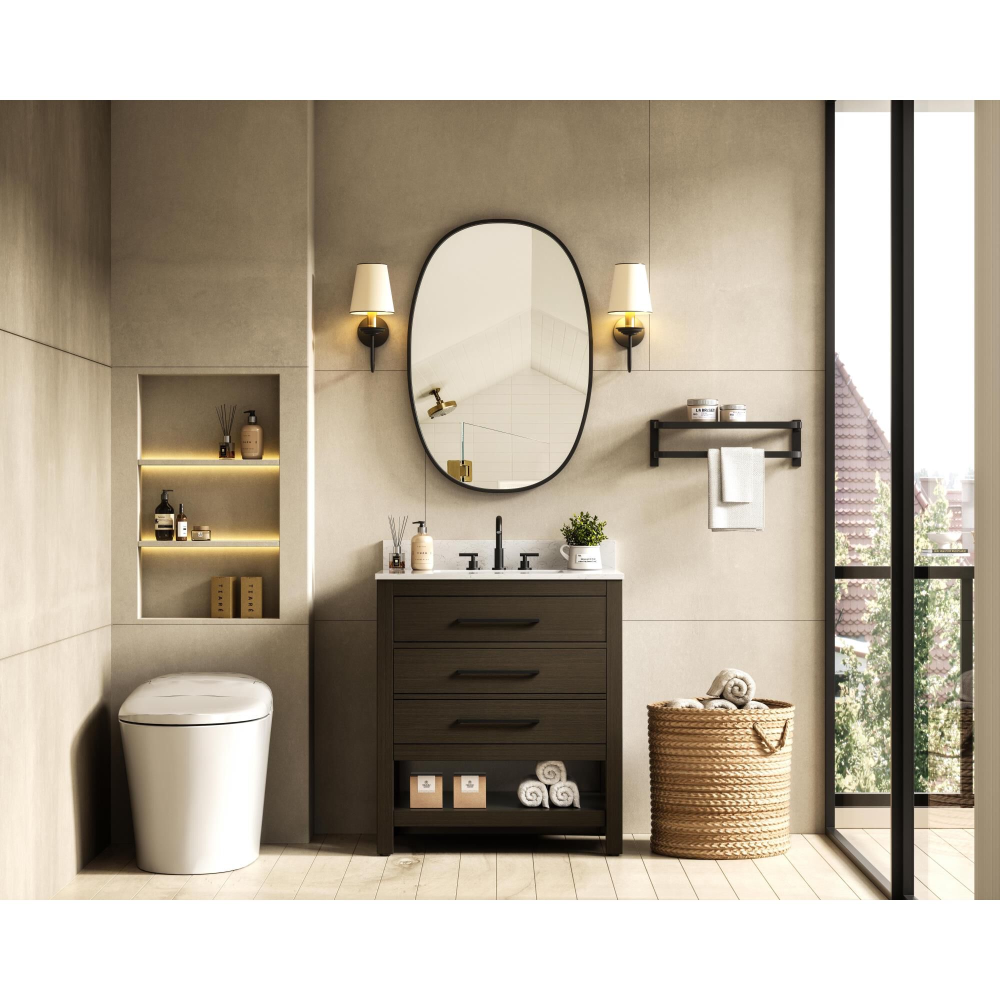 Shown in Mocha Brown finish