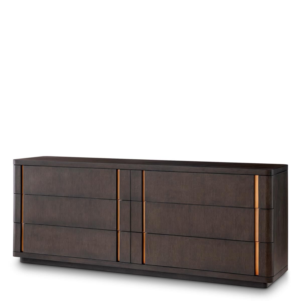 Shown in Mocha Oak Veneer, Brushed Brass finish