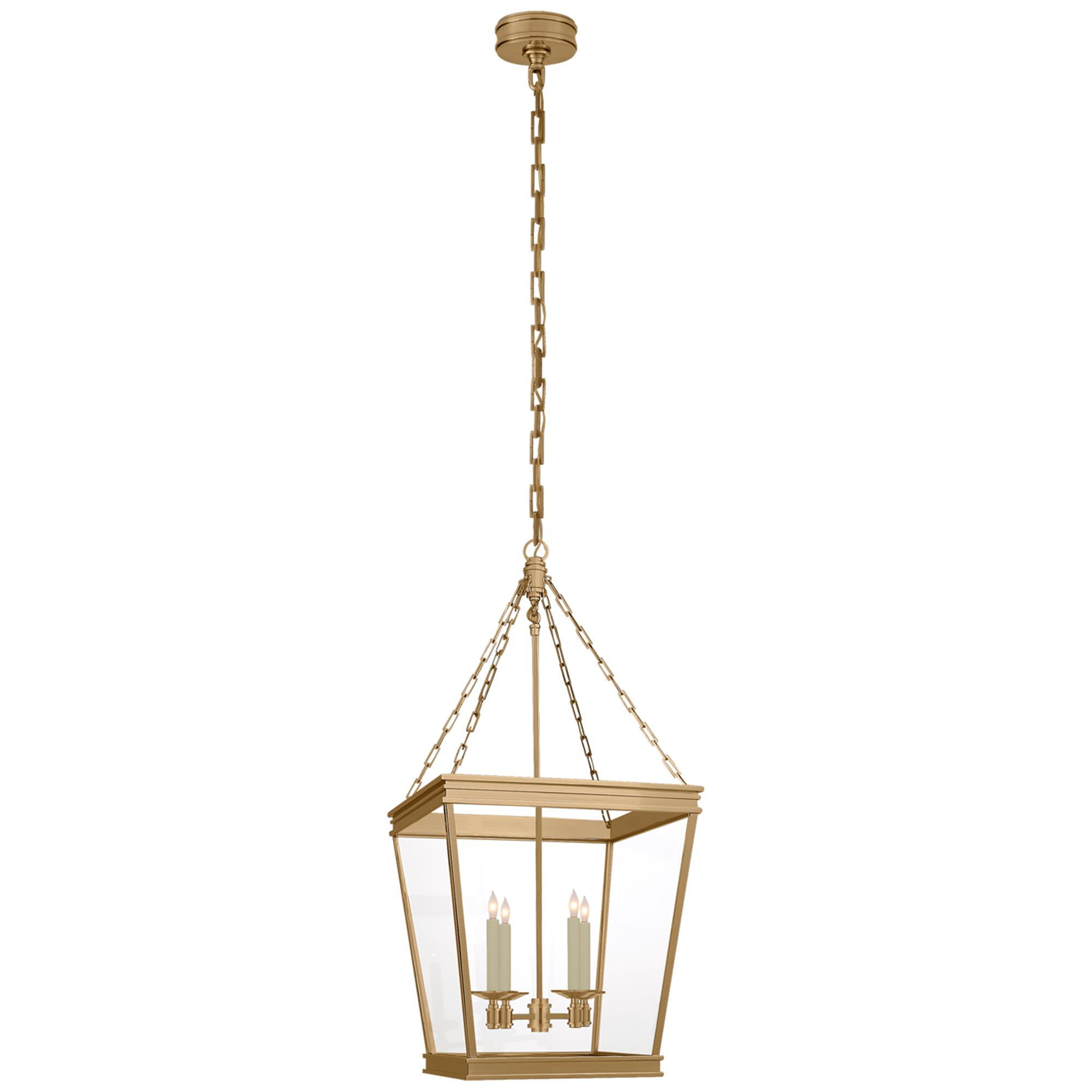 Shown in Antique- Burnished Brass finish and Clear glass