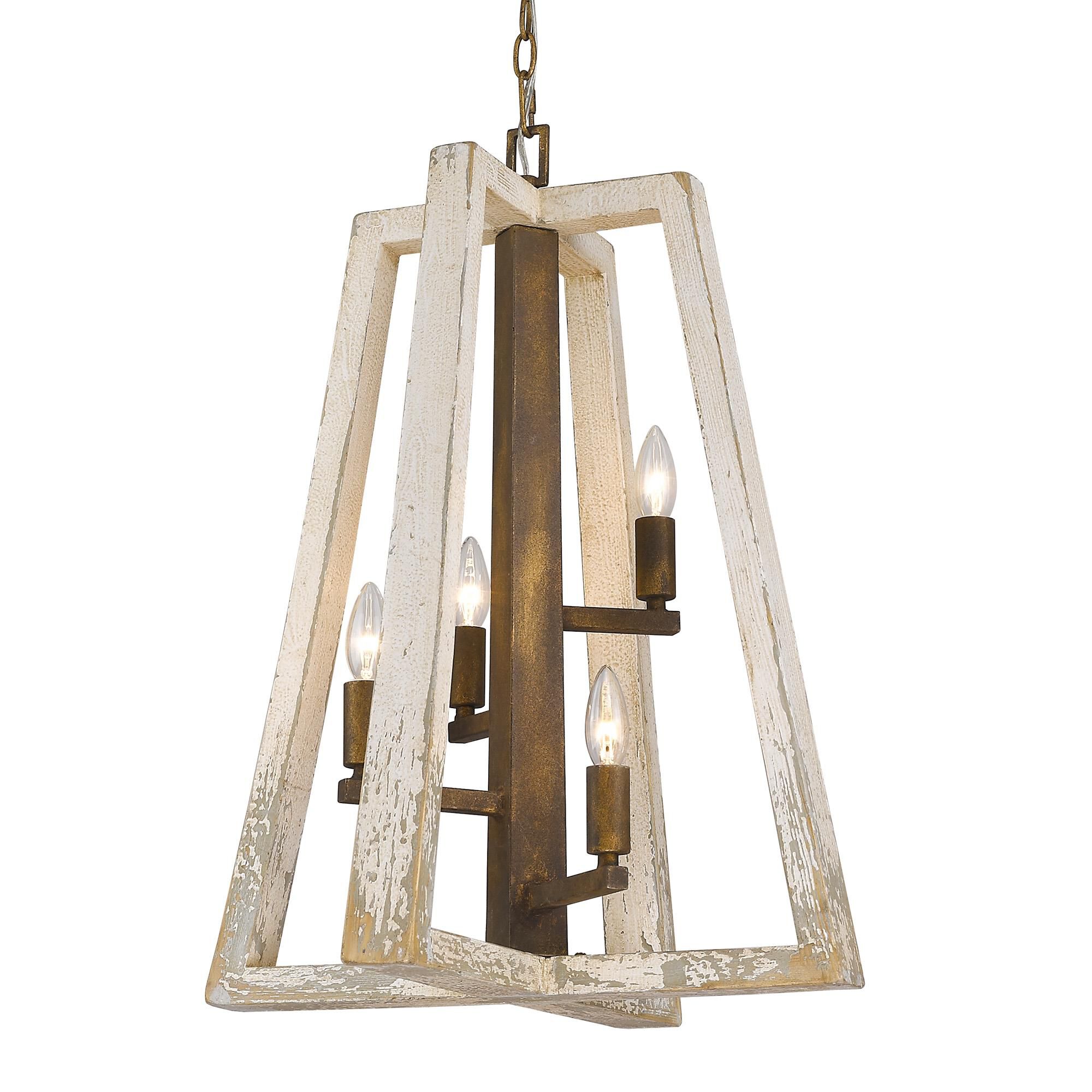 Pilar 19 Inch Cage Pendant by Golden Lighting