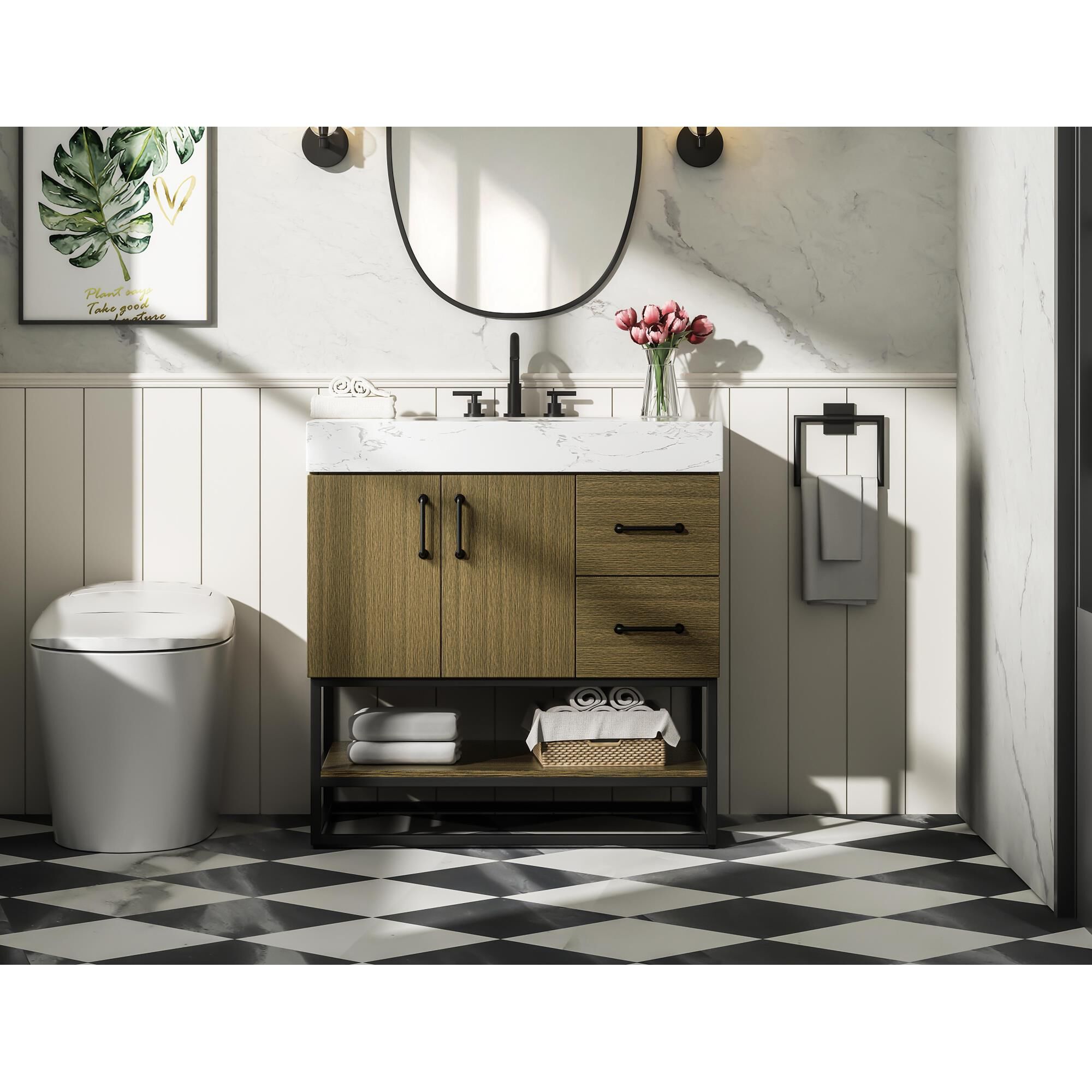 Shown in Chestnut Brown finish