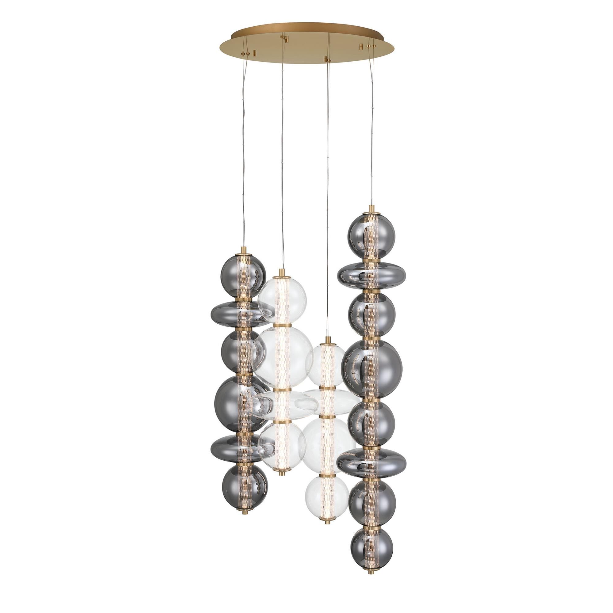 Shown in Gold finish and Mixed glass