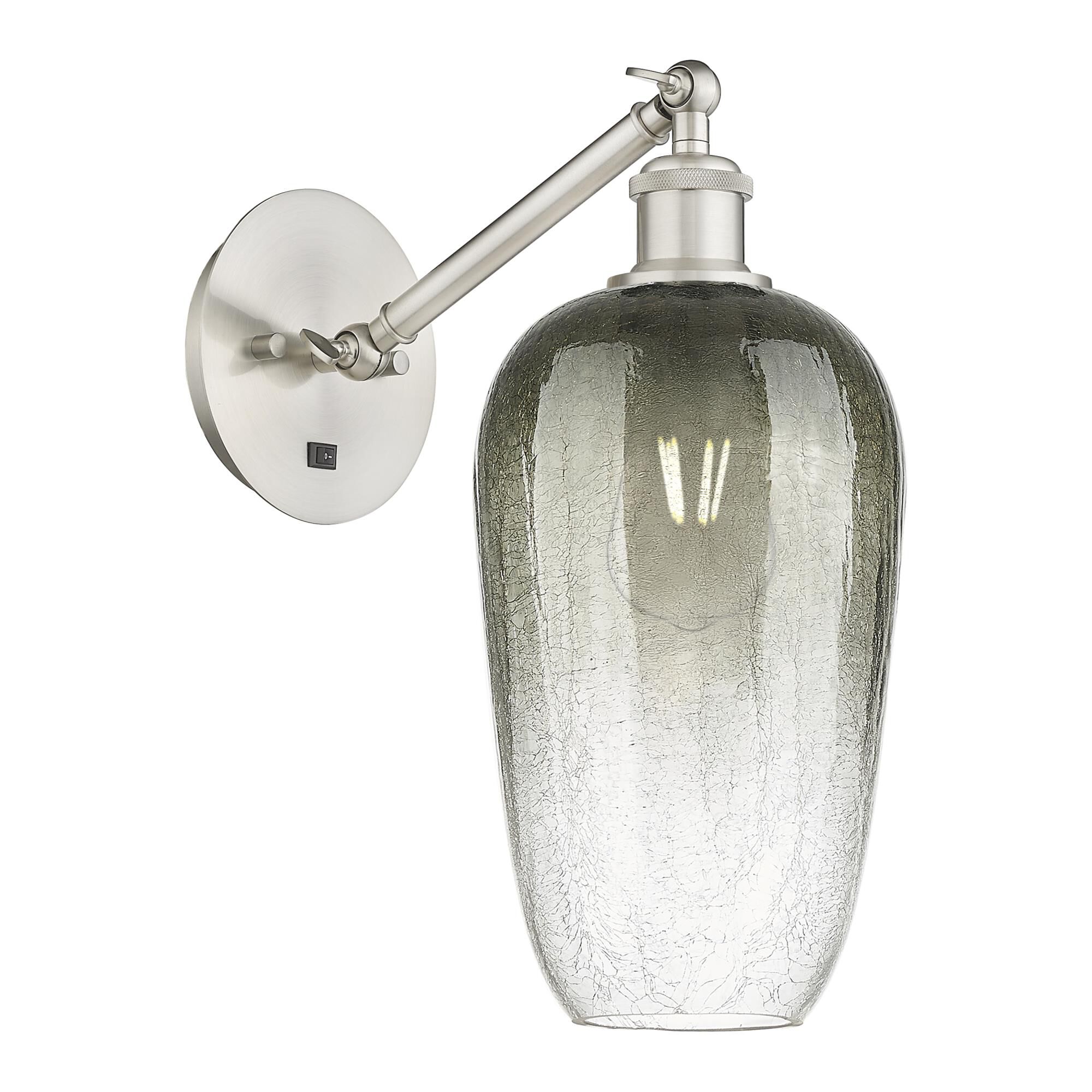 Shown in Brushed Satin Nickel finish and Slate glass