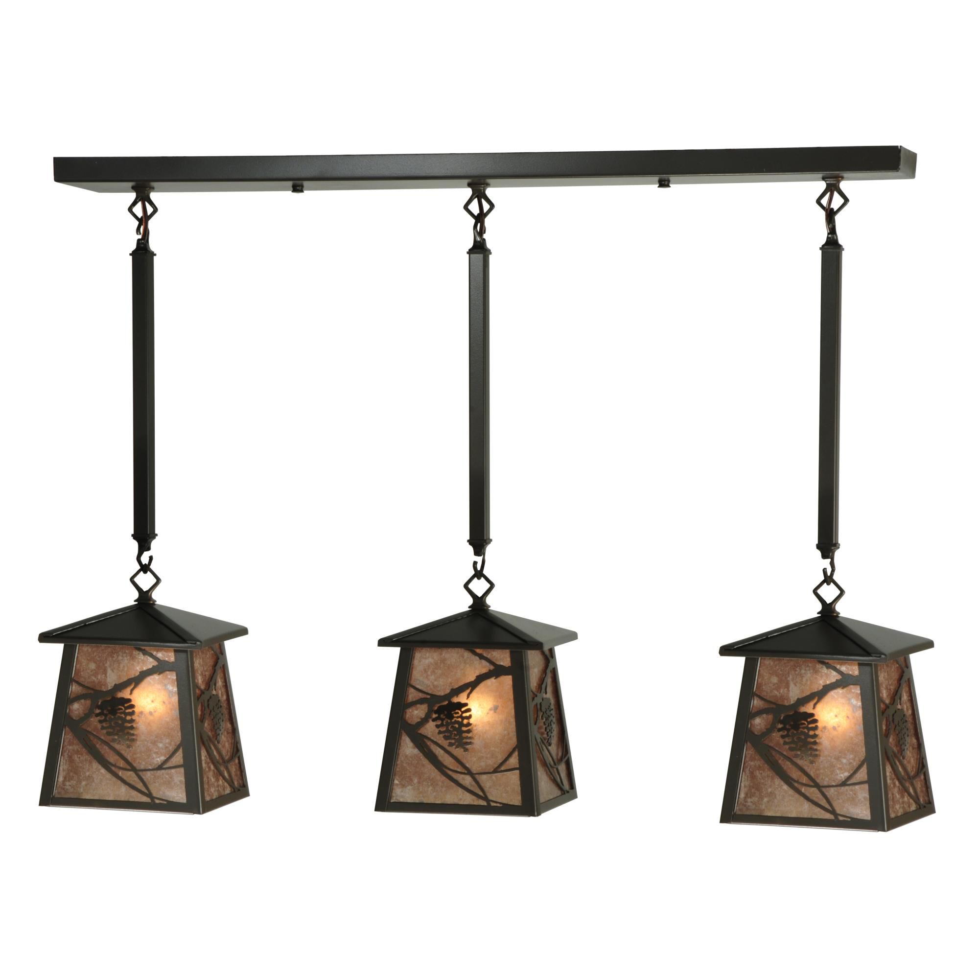 Whispering Pines 37 Inch 3 Light Linear Suspension Light by Meyda Lighting