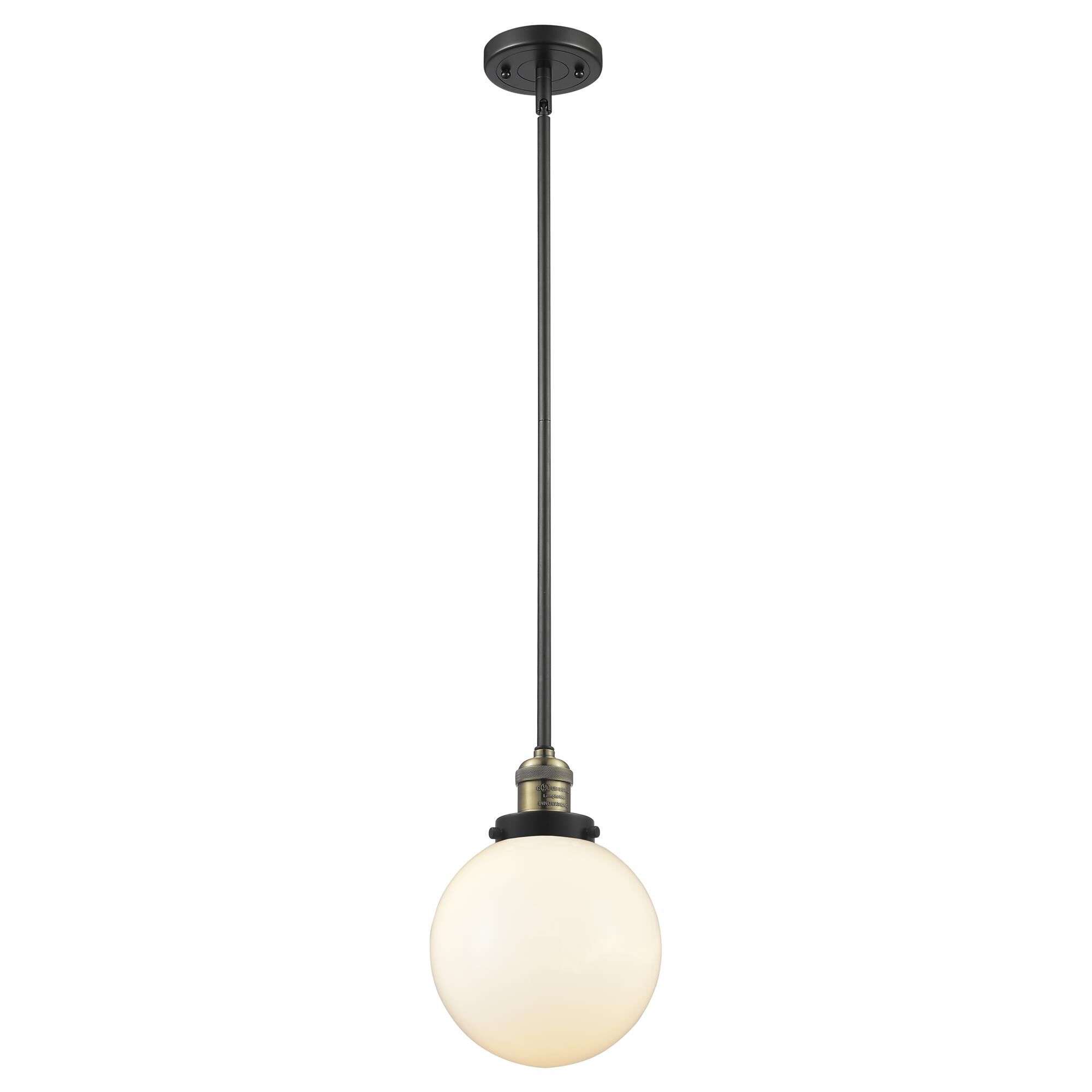 Shown in Black Antique Brass finish and Frosted glass