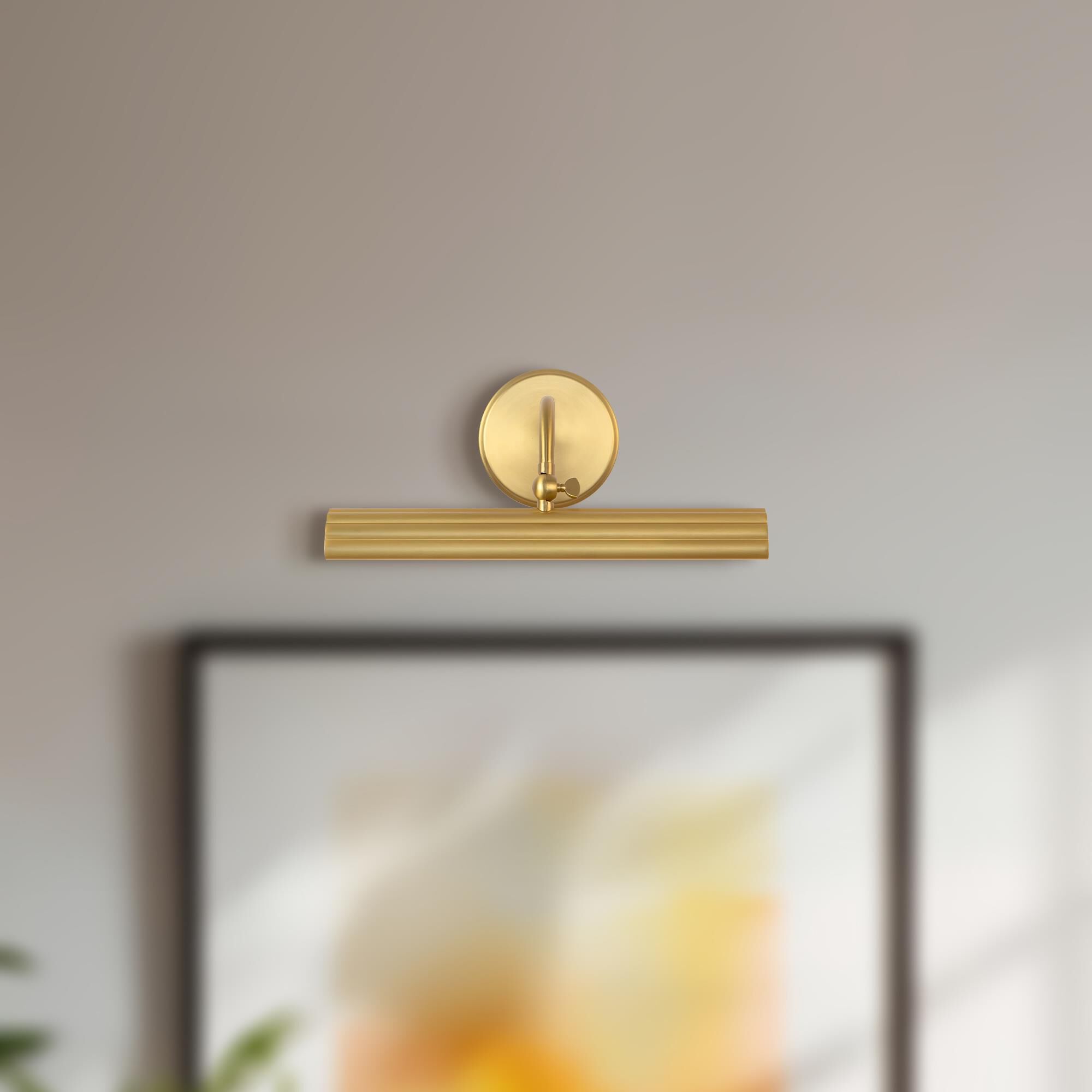 Shown in Brushed Gold finish and Frosted Acrylic Diffuser glass and Aluminum shade