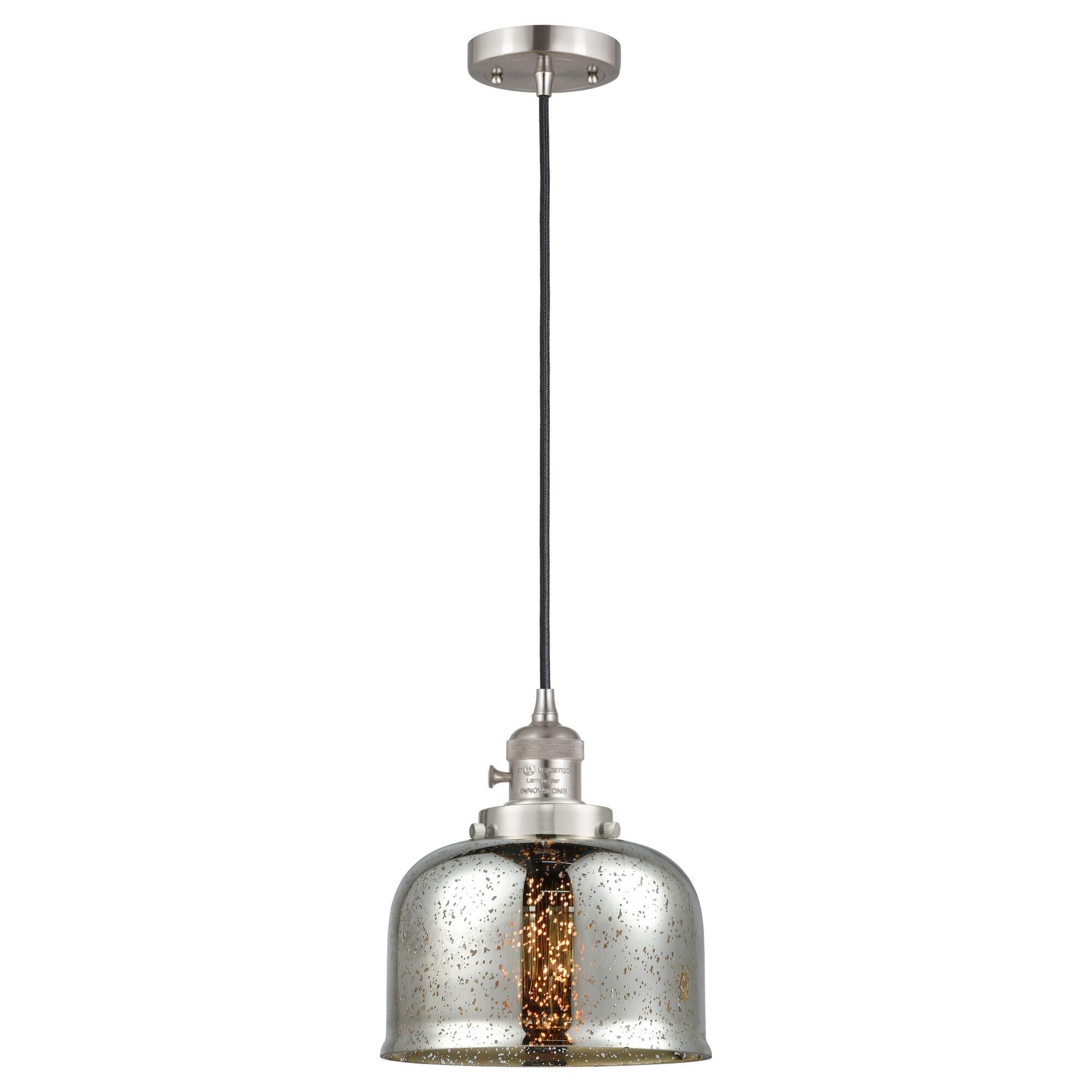 Shown in Brushed Satin Nickel finish and Silver Plated Mercury glass