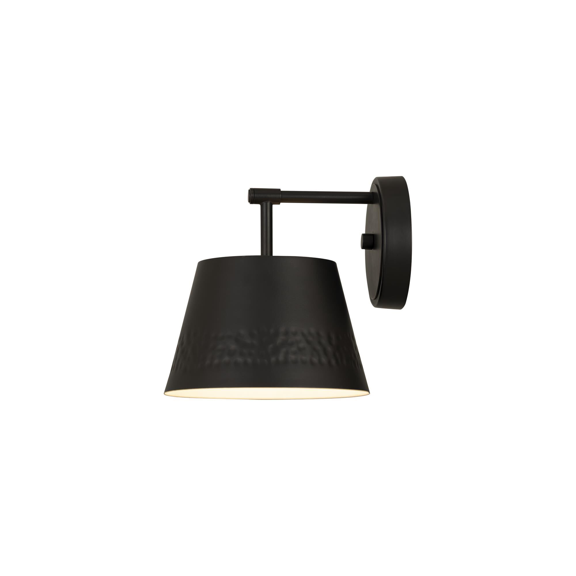 Shown in Matte Black finish and Iron glass and Iron shade