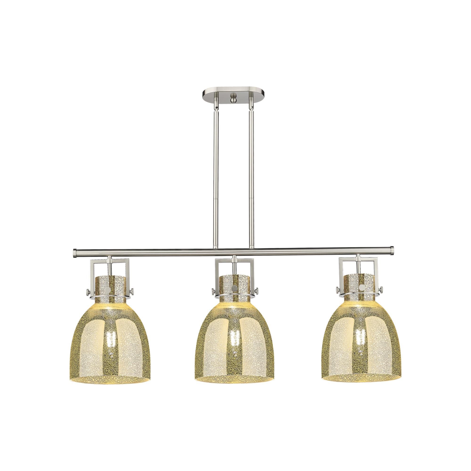 Shown in Satin Nickel finish and Mercury shade