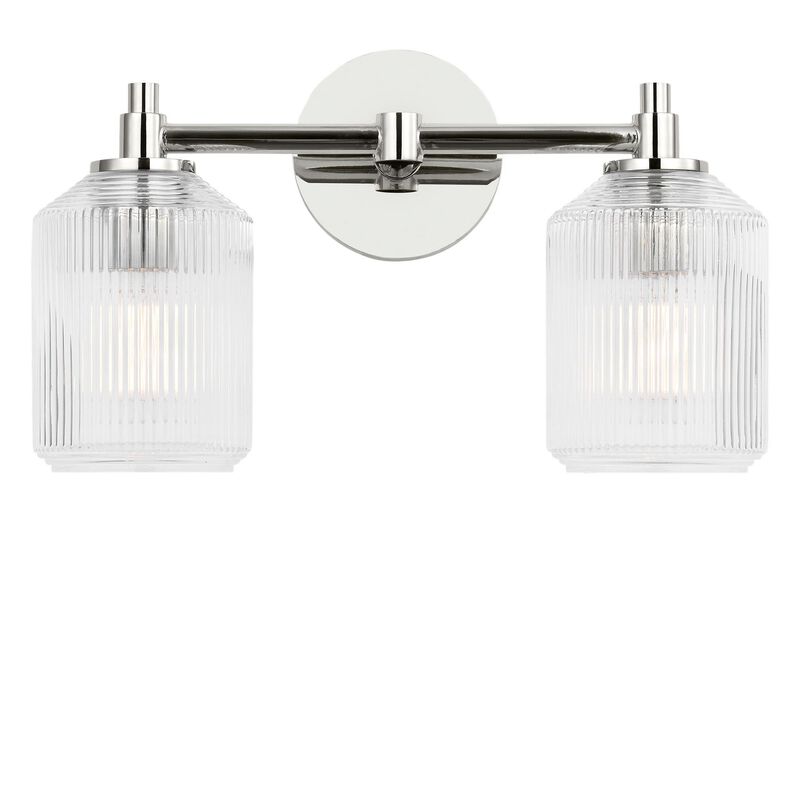 Chapman & Myers Barstow 15 Inch 2 Light Bath Vanity Light by Visual Comfort Studio
