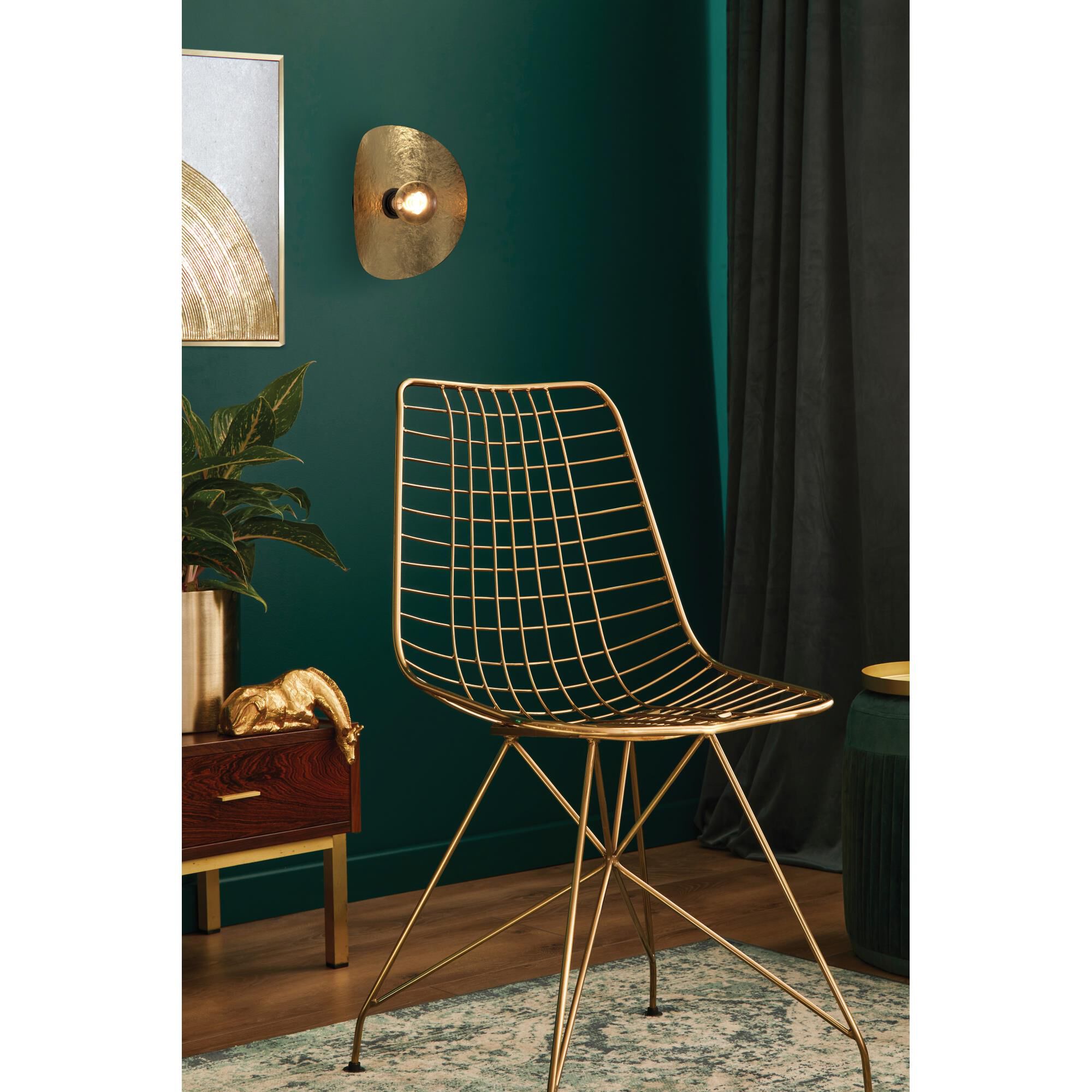 Shown in Black and Gold Leaf finish