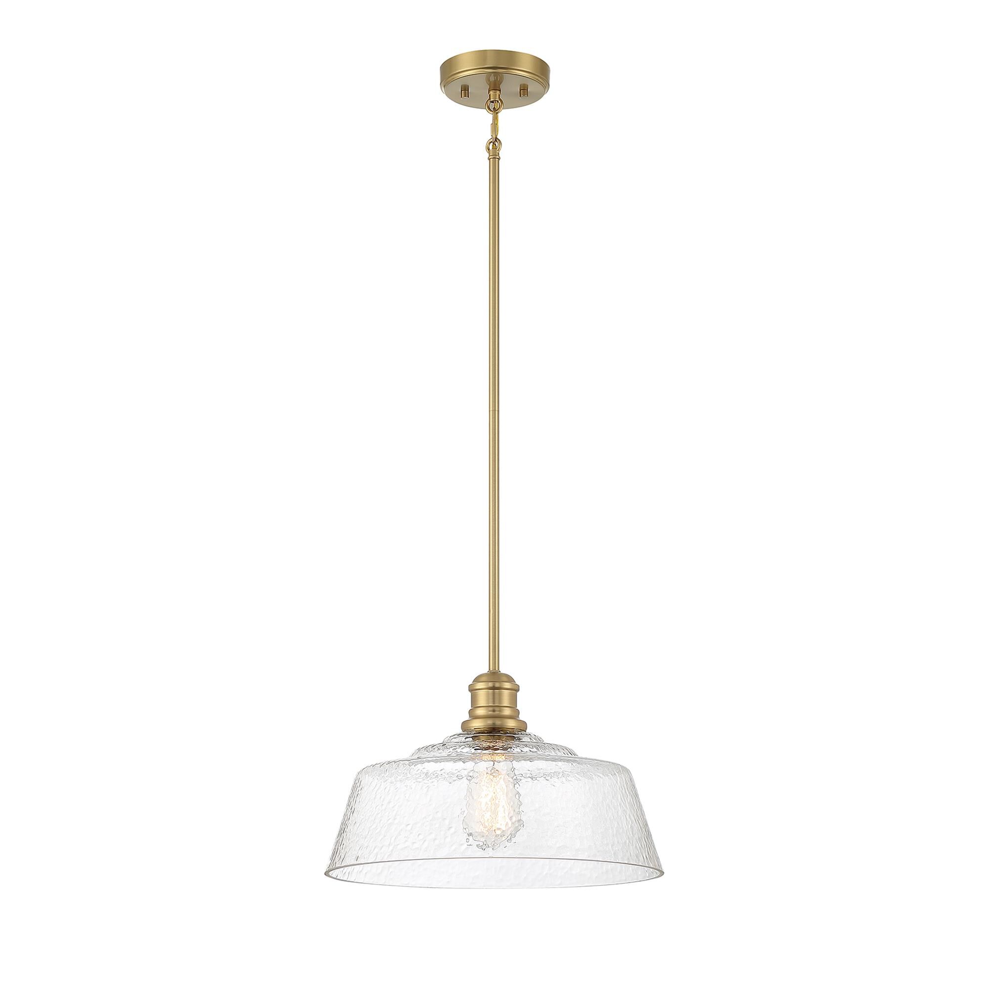 Shown in Natural Brass finish and Vintage glass