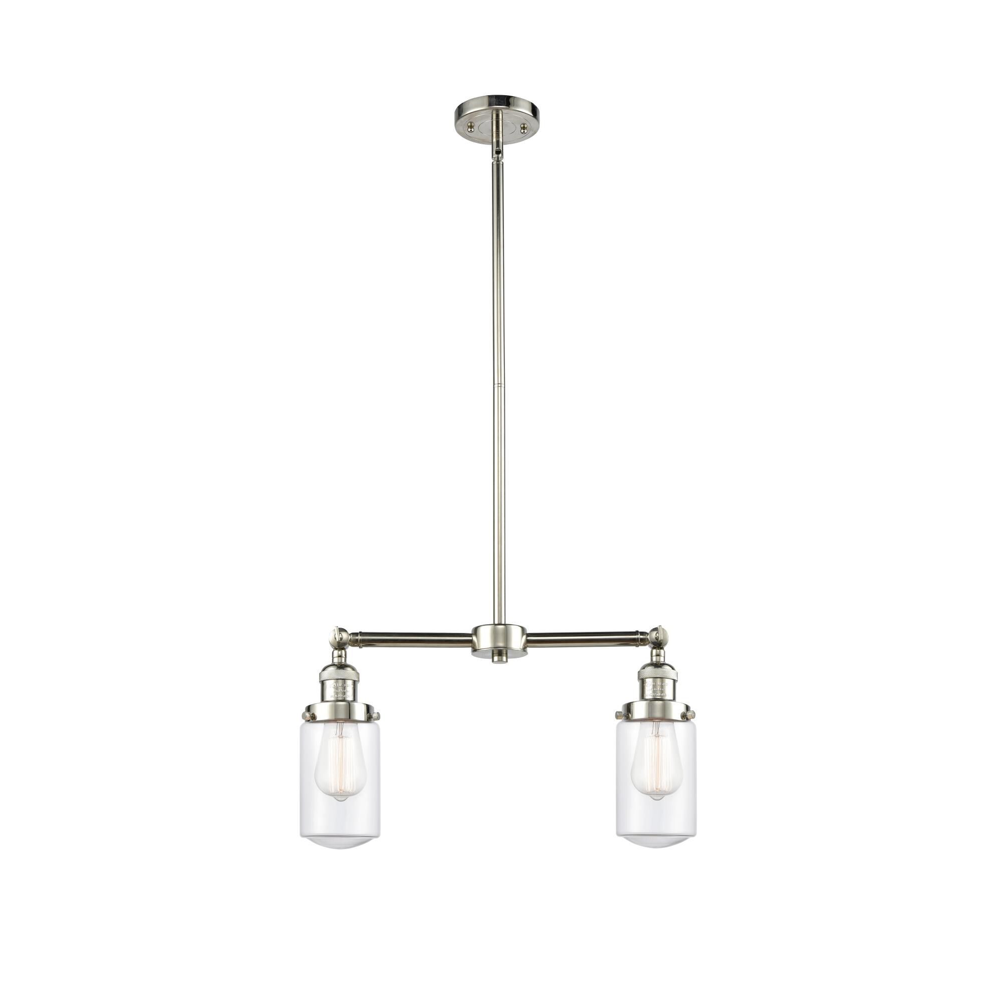 Shown in Polished Nickel finish and Schoolhouse glass and Glass shade