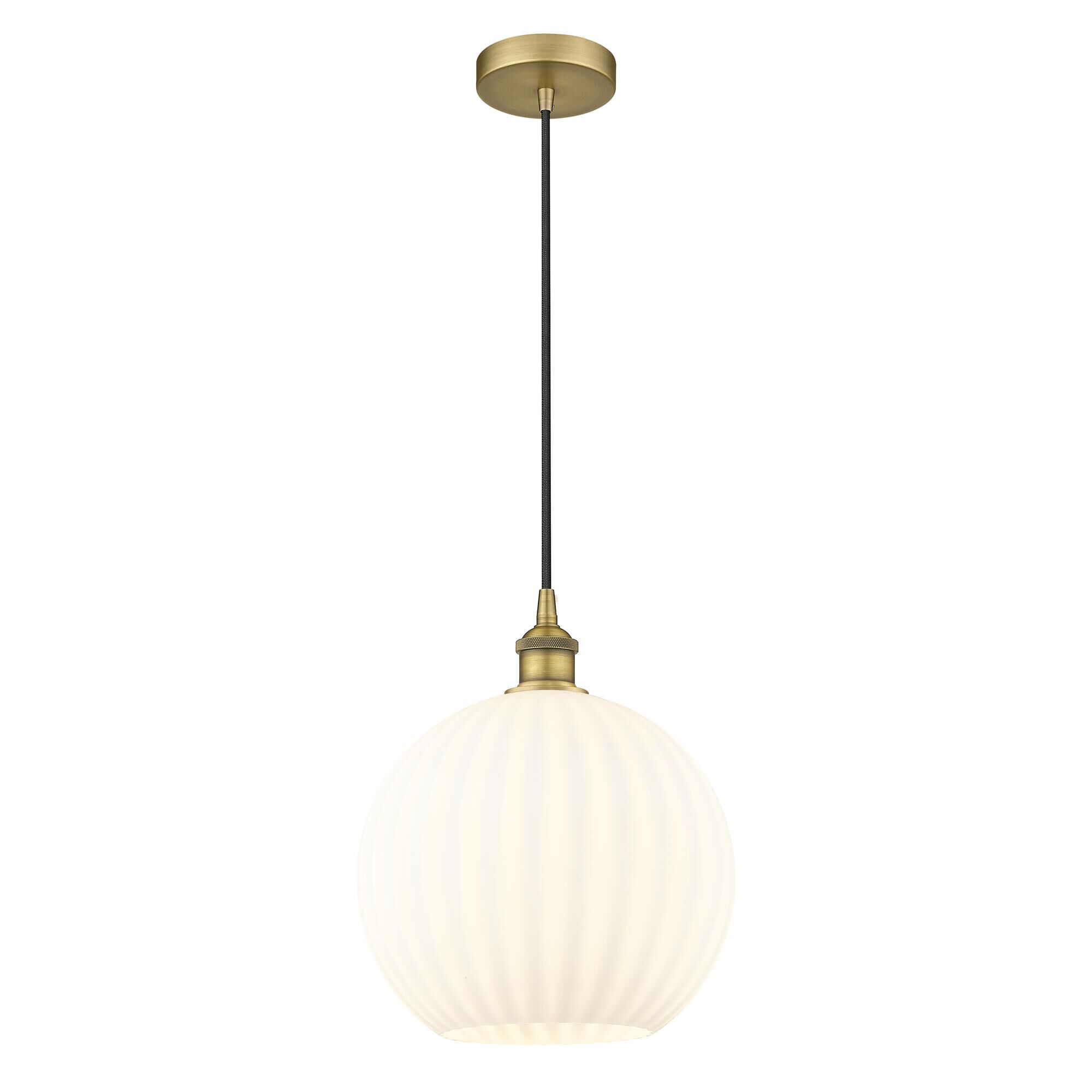 Bruno Marashlian White Venetian 12 Inch Mini Pendant by Innovations Lighting