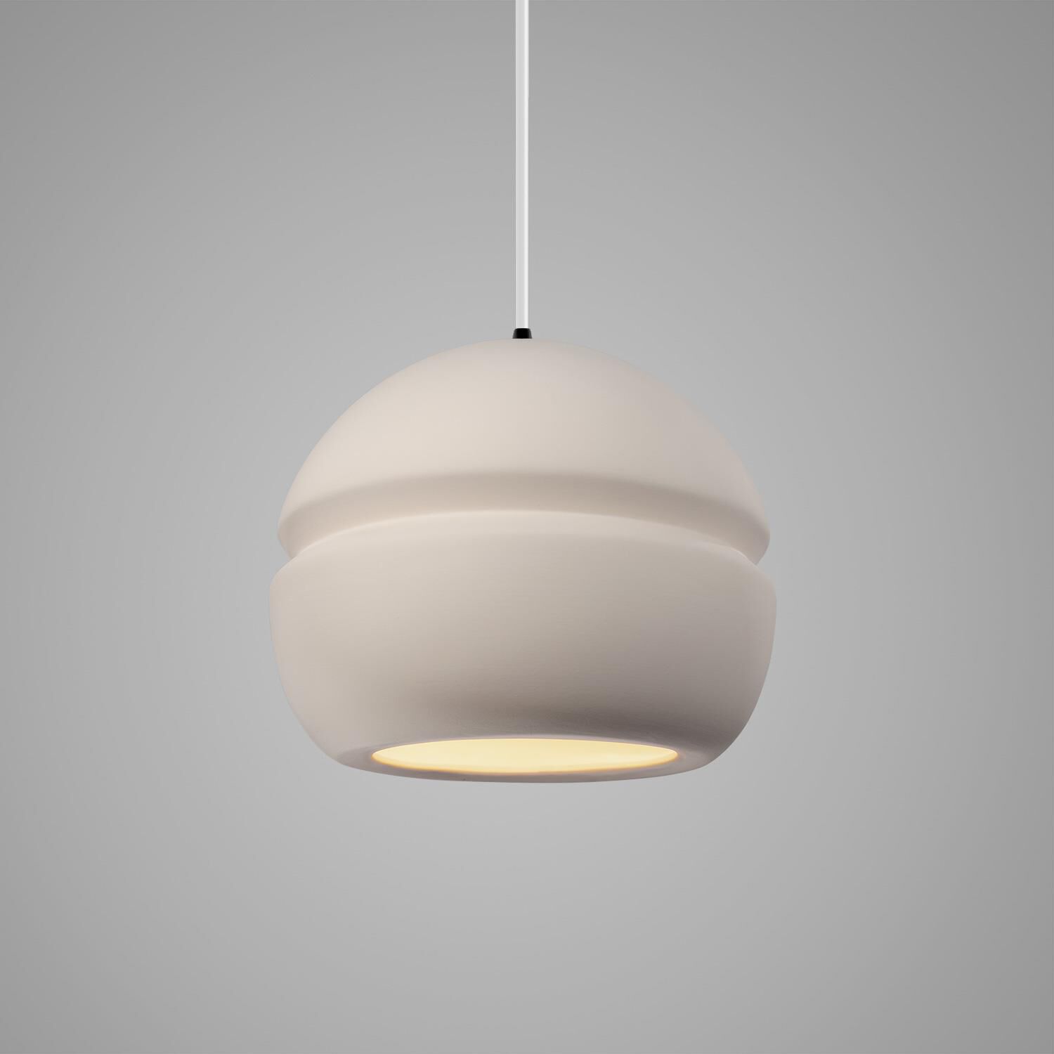 Shown in Matte Black finish and Bisque Ceramic shade