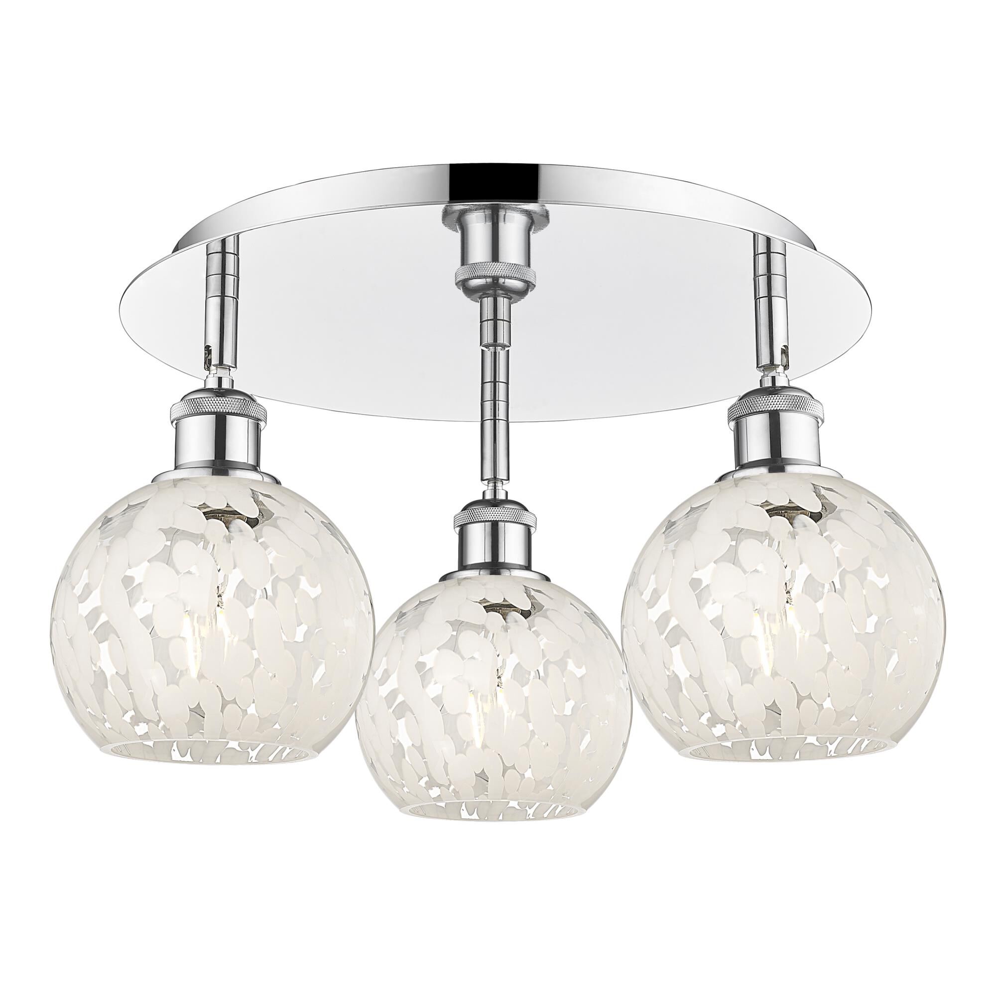 Bruno Marashlian White Mouchette 18 Inch Flush Mount by Innovations Lighting