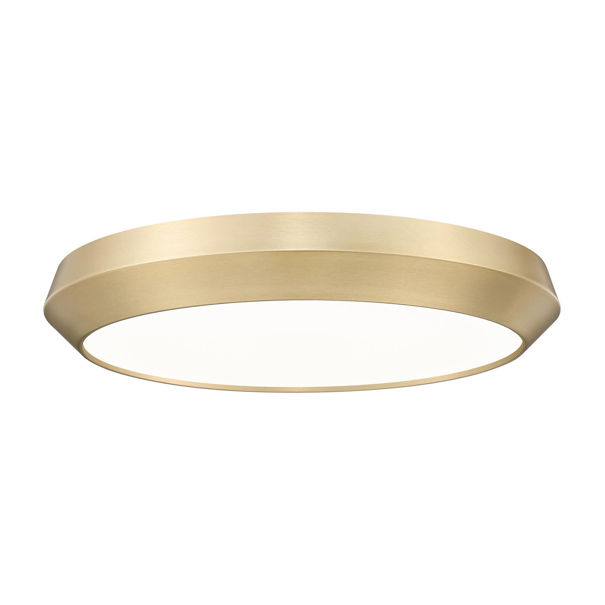 Shown in Modern Gold finish and White glass
