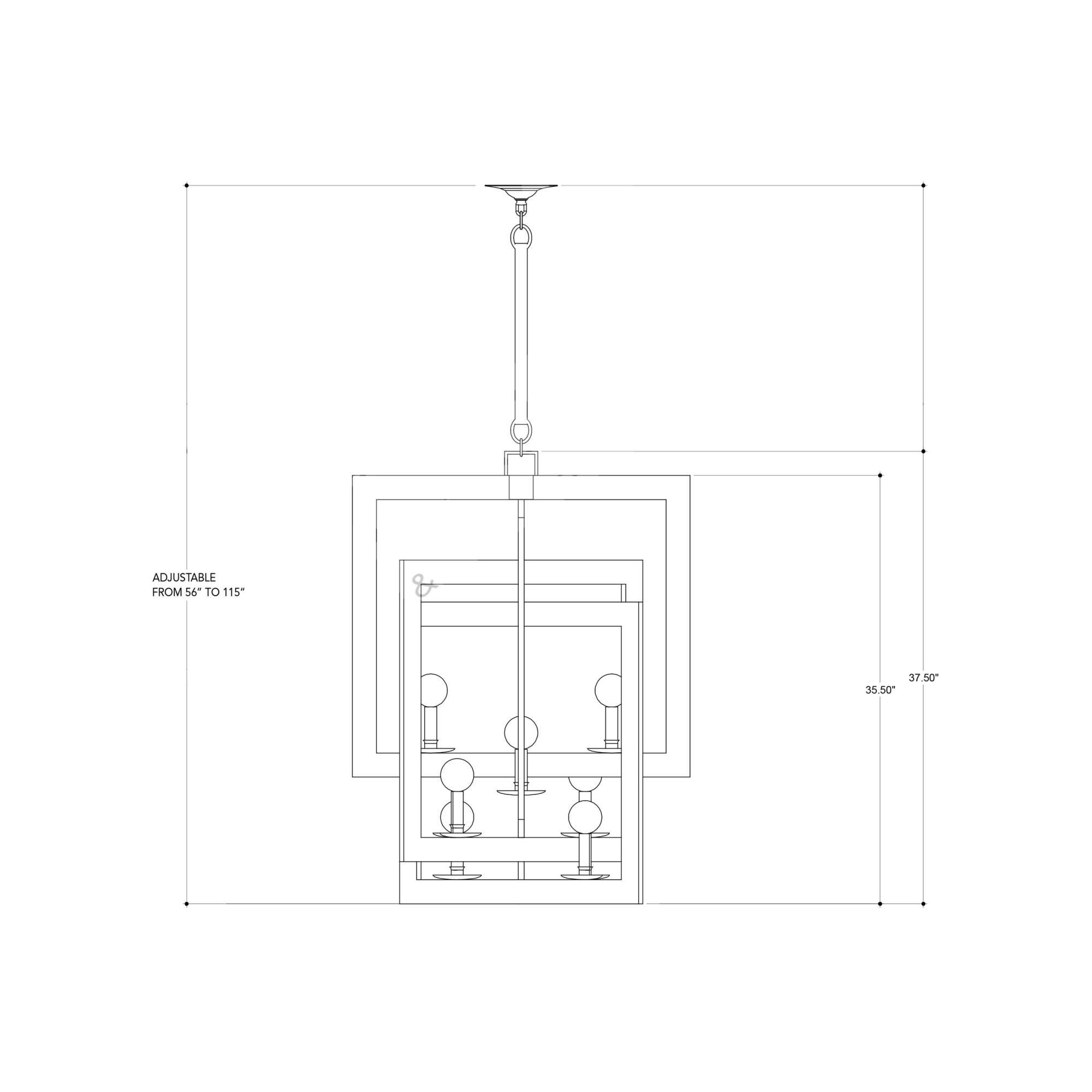 Middleton 28 Inch Large Pendant by Currey and Company