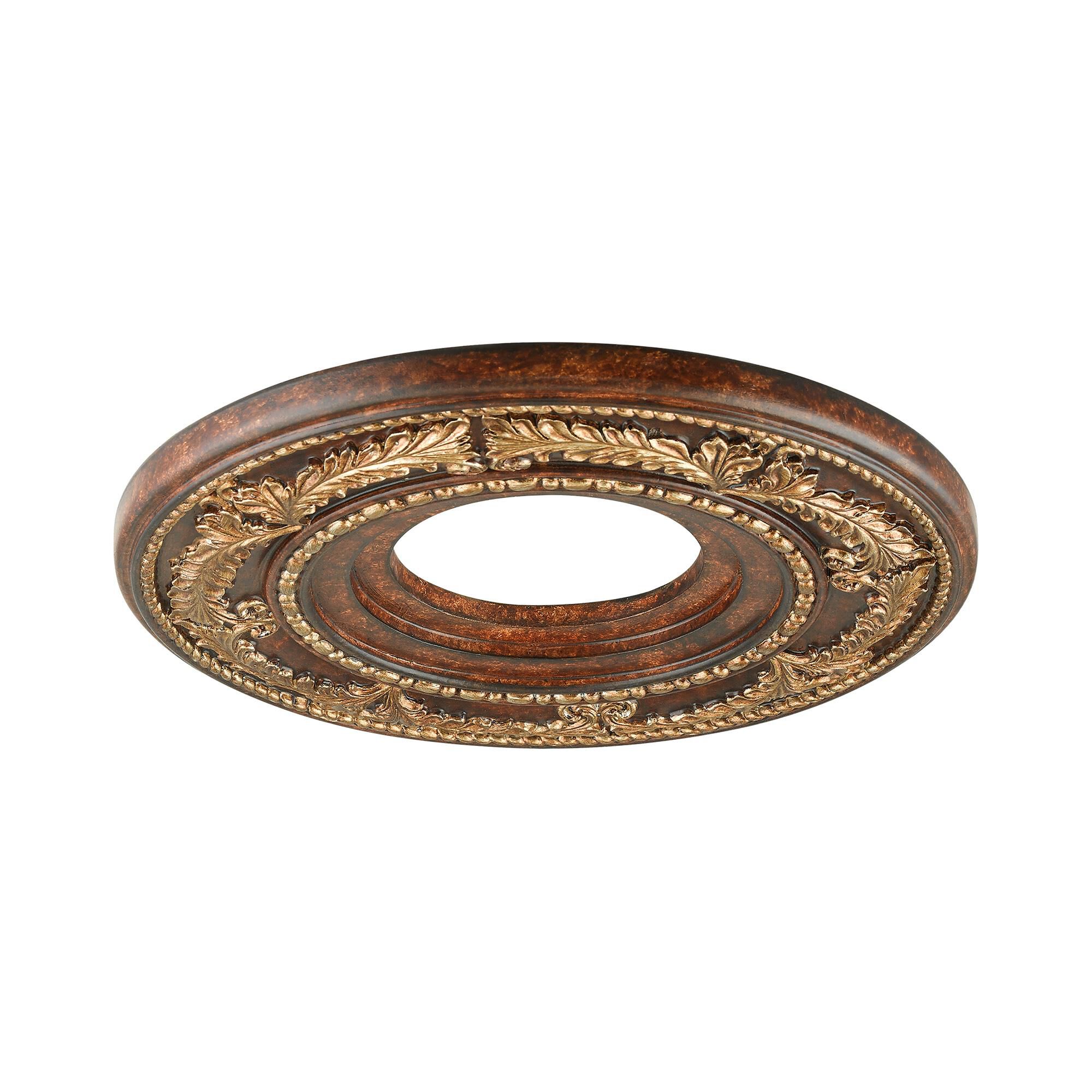 Shown in Verona Bronze-Aged Gold Leaf Accents finish