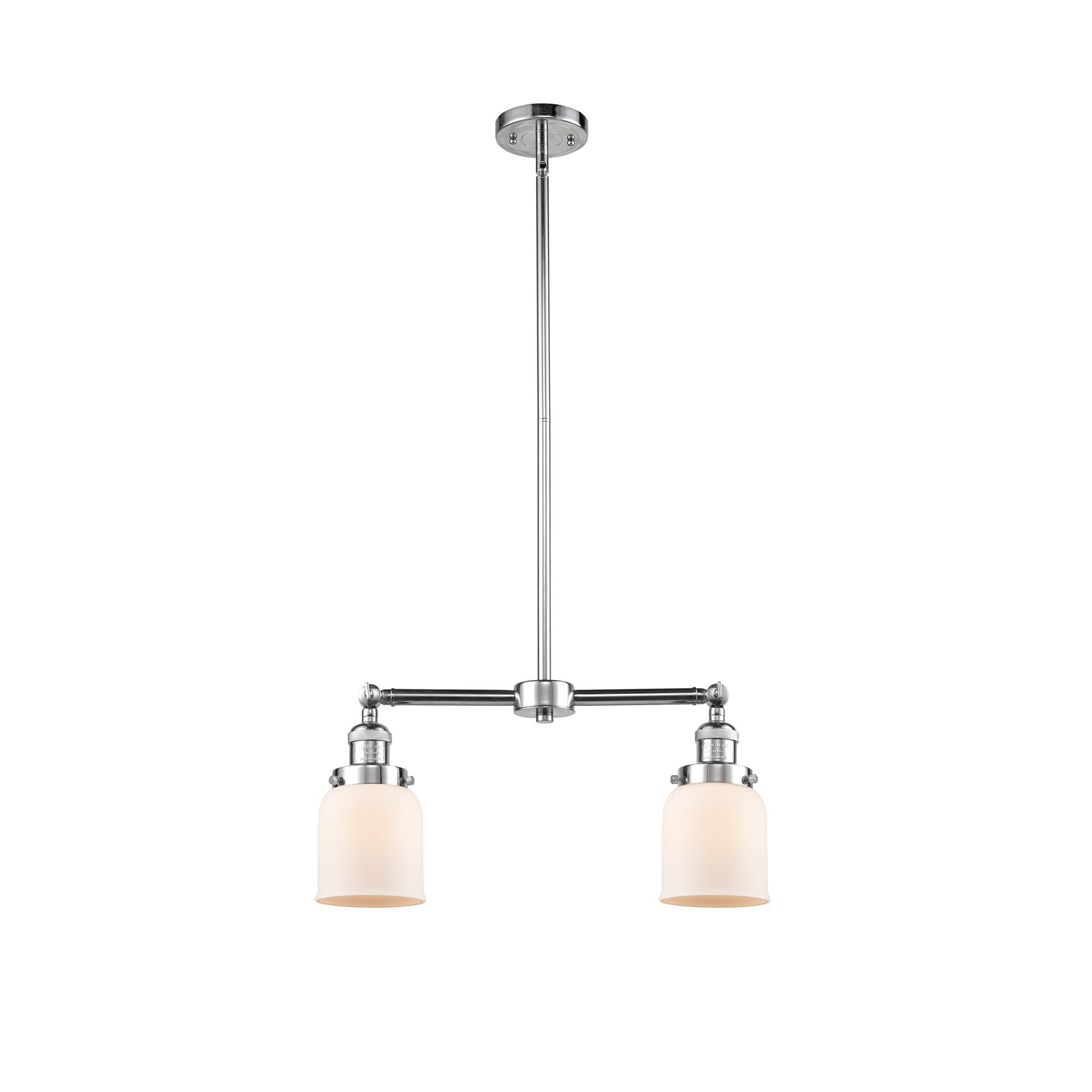 Shown in Polished Chrome finish and Matte White Cased glass