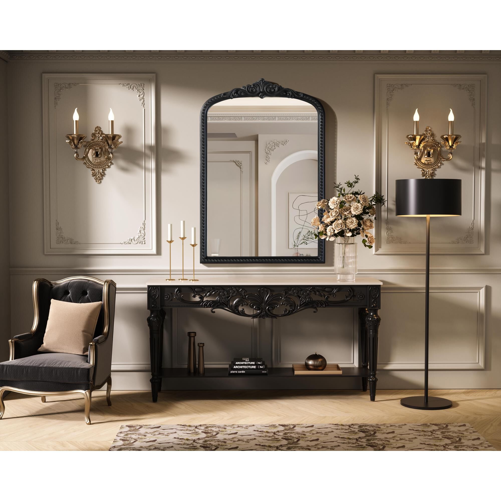 Naomi 36 Inch Decorative Mirror by Elegant Decor