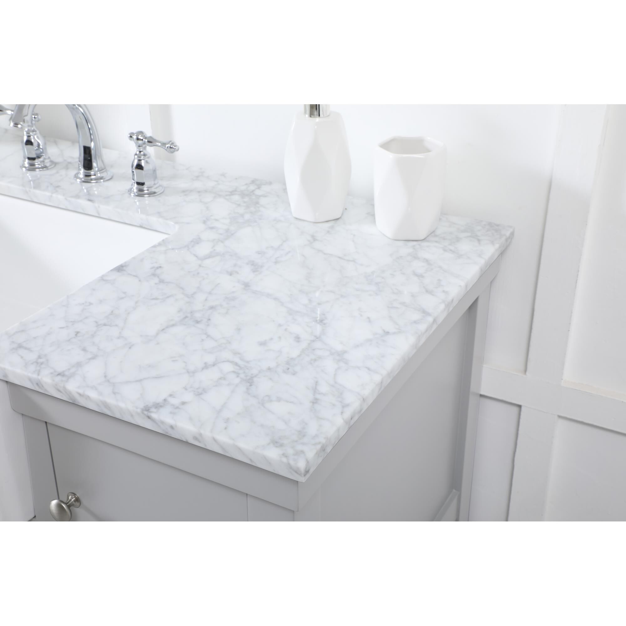 Shown in Grey finish and Without Backsplash accent