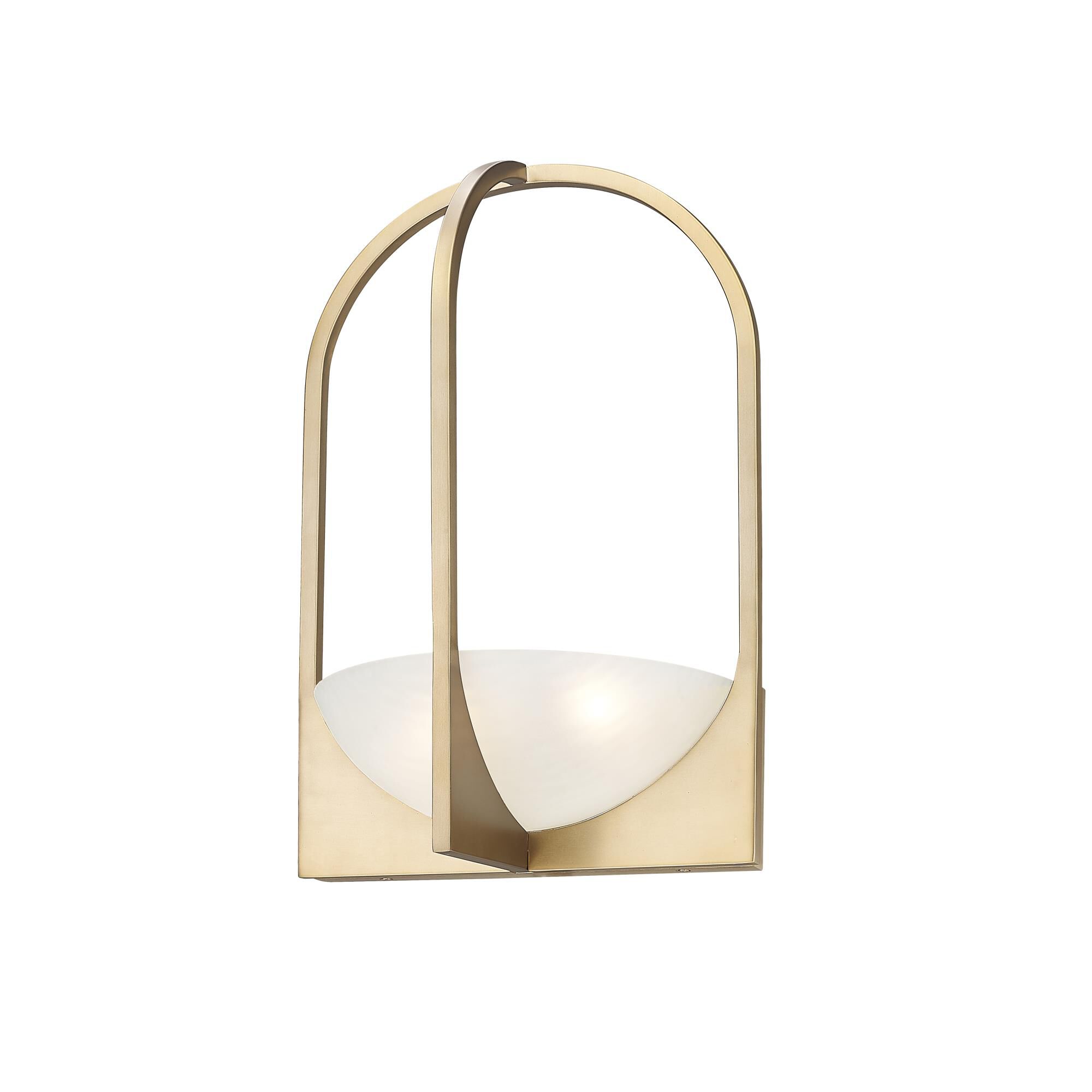 Shown in Modern Gold finish and Sand Blast glass and Sand Blast shade