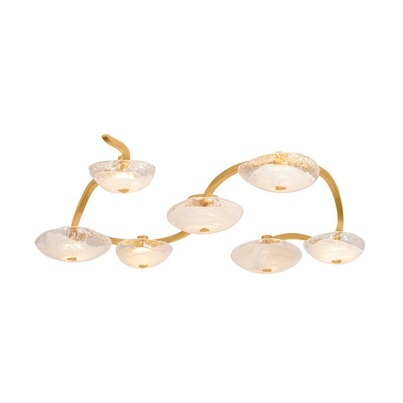 Noz Nozawa Kune 69 Inch 7 Light Semi Flush Mount by Corbett Lighting