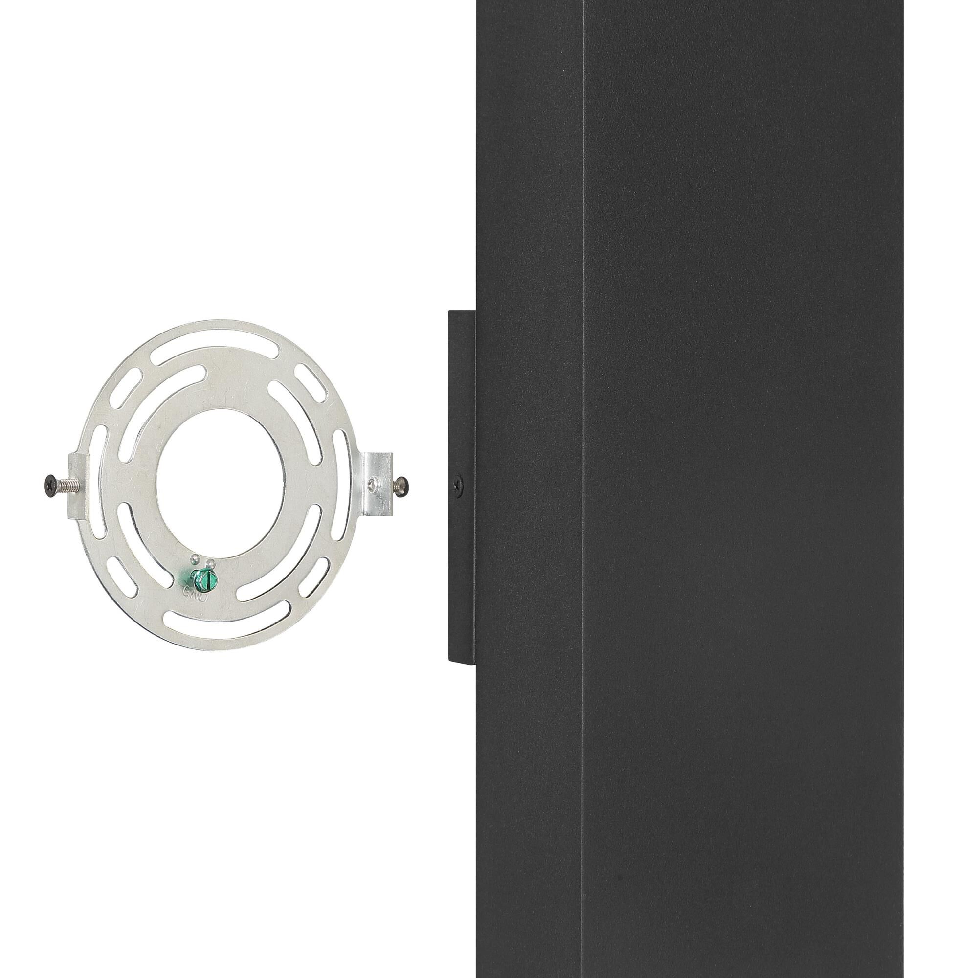 Shown in Textured Black finish and Clear Acrylic glass