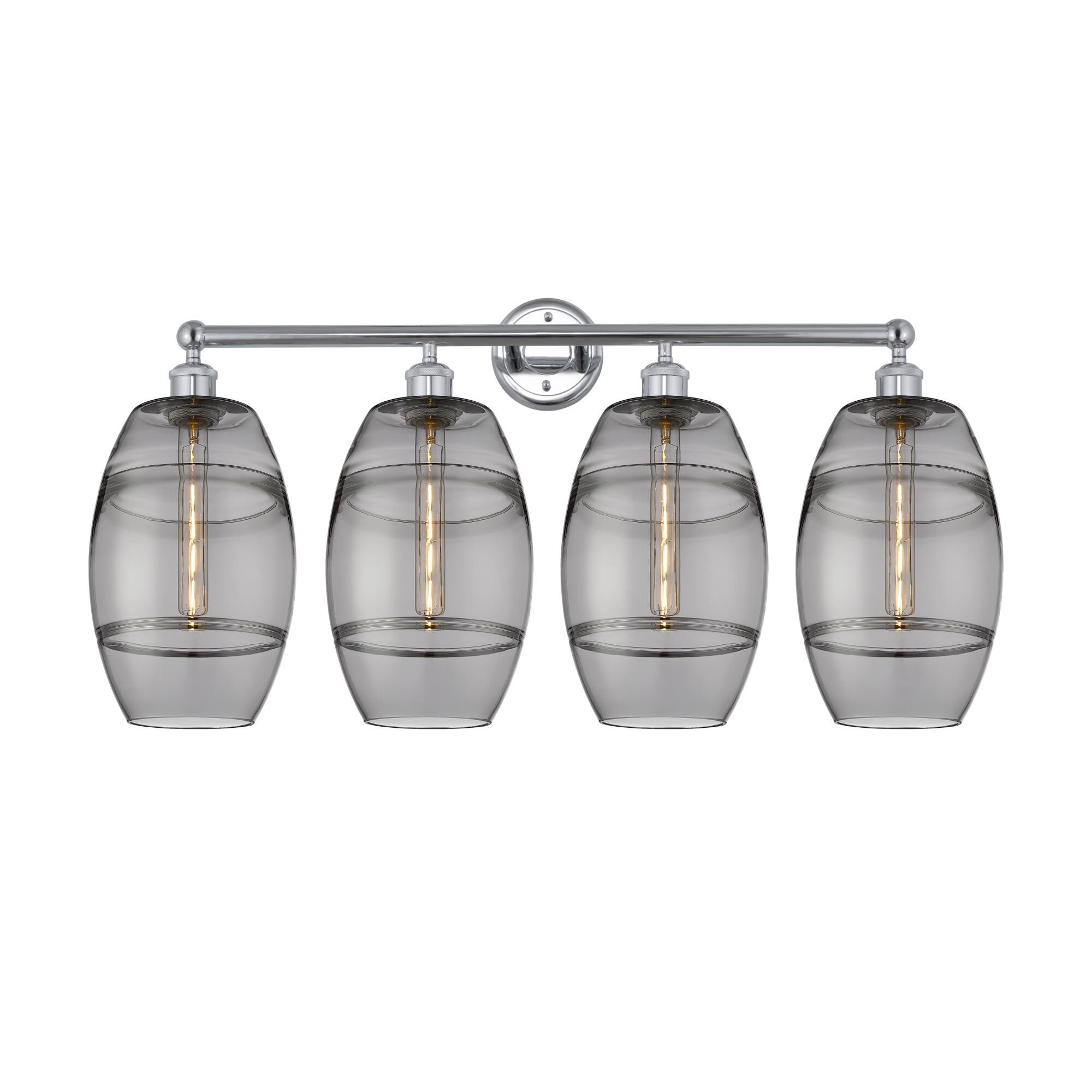 Shown in Polished Chrome finish and Light Smoke glass