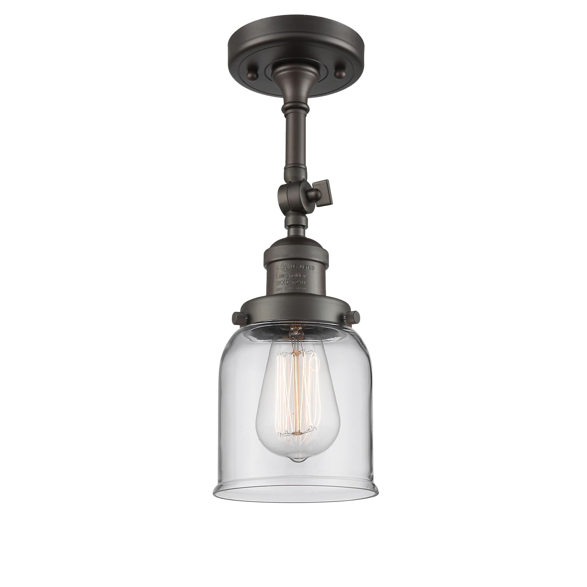 Shown in Oil Rubbed Bronze finish and Clear glass