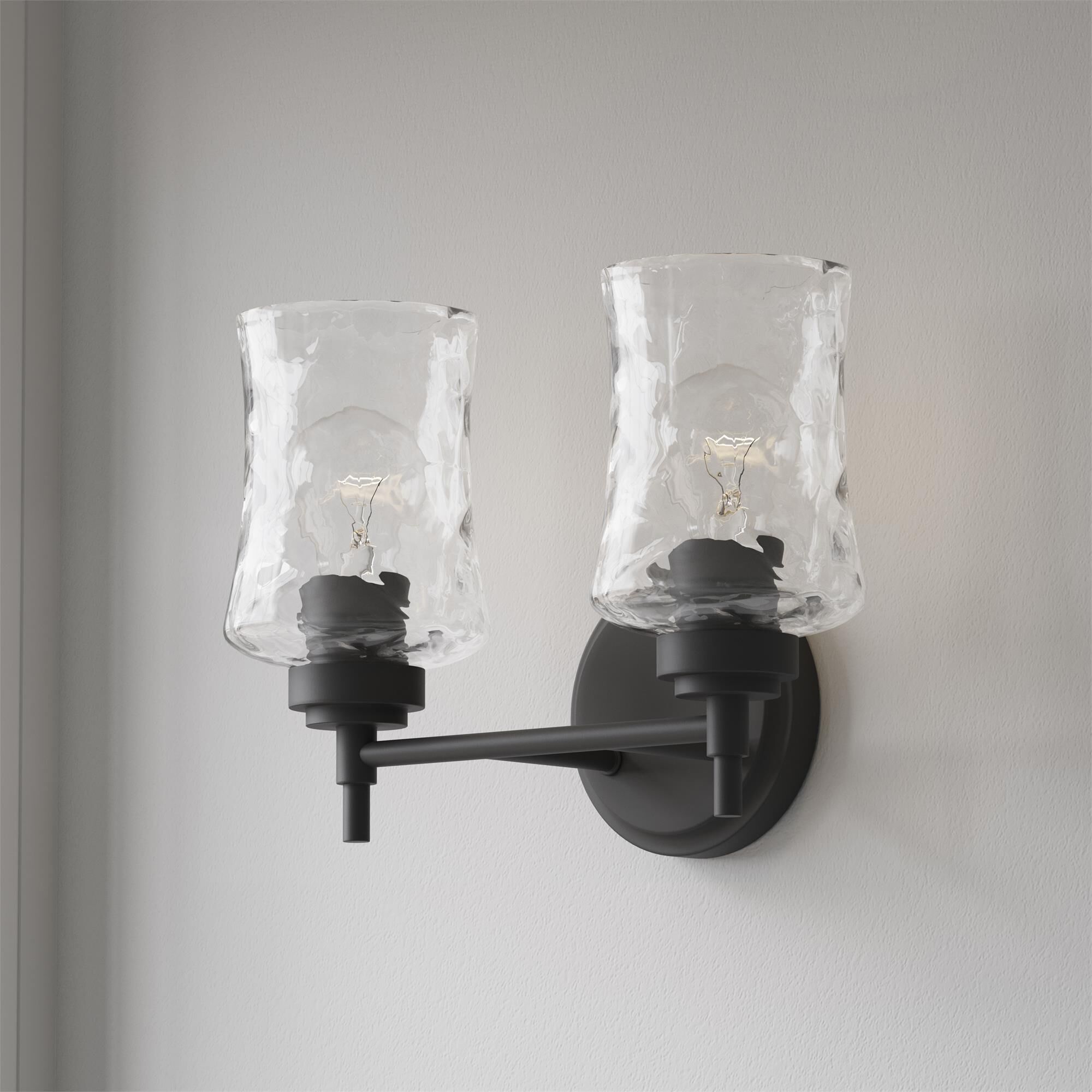 Shown in Matte Black finish and Clear Stone Water glass