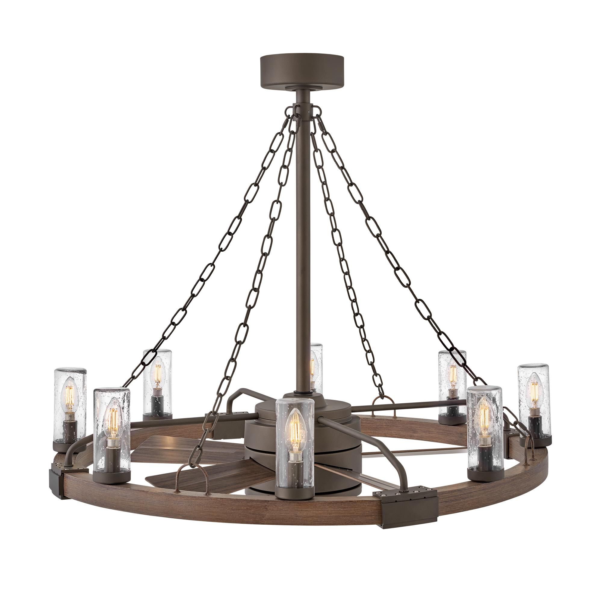 Shown in Metallic Matte Bronze finish and Clear Seedy glass