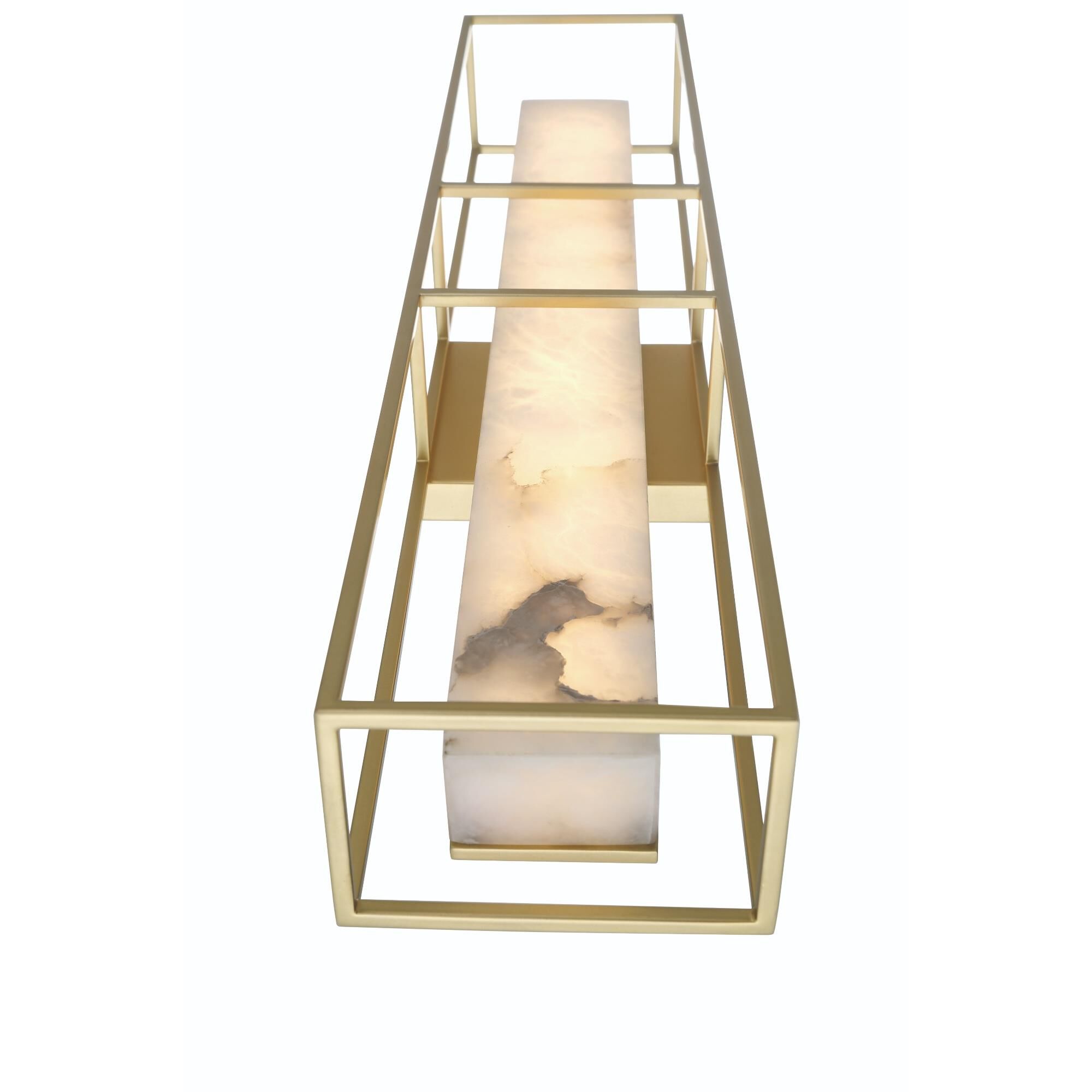 Shown in Gold finish and White Alabaster shade