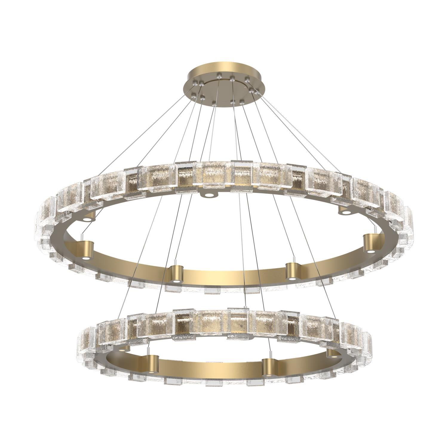 Shown in Gilded Brass finish and Clear glass