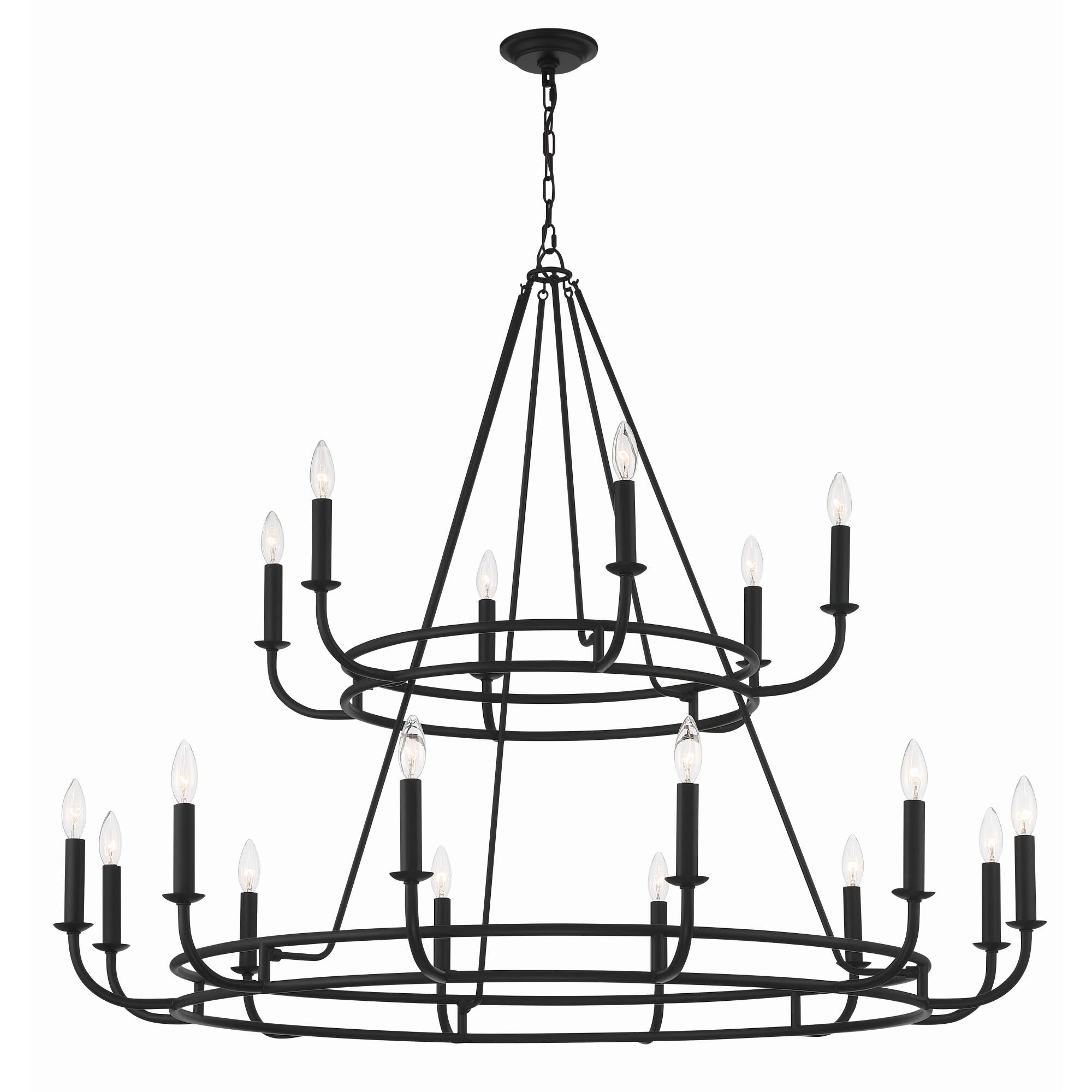 Bailey 48 Inch 18 Light Chandelier by Crystorama