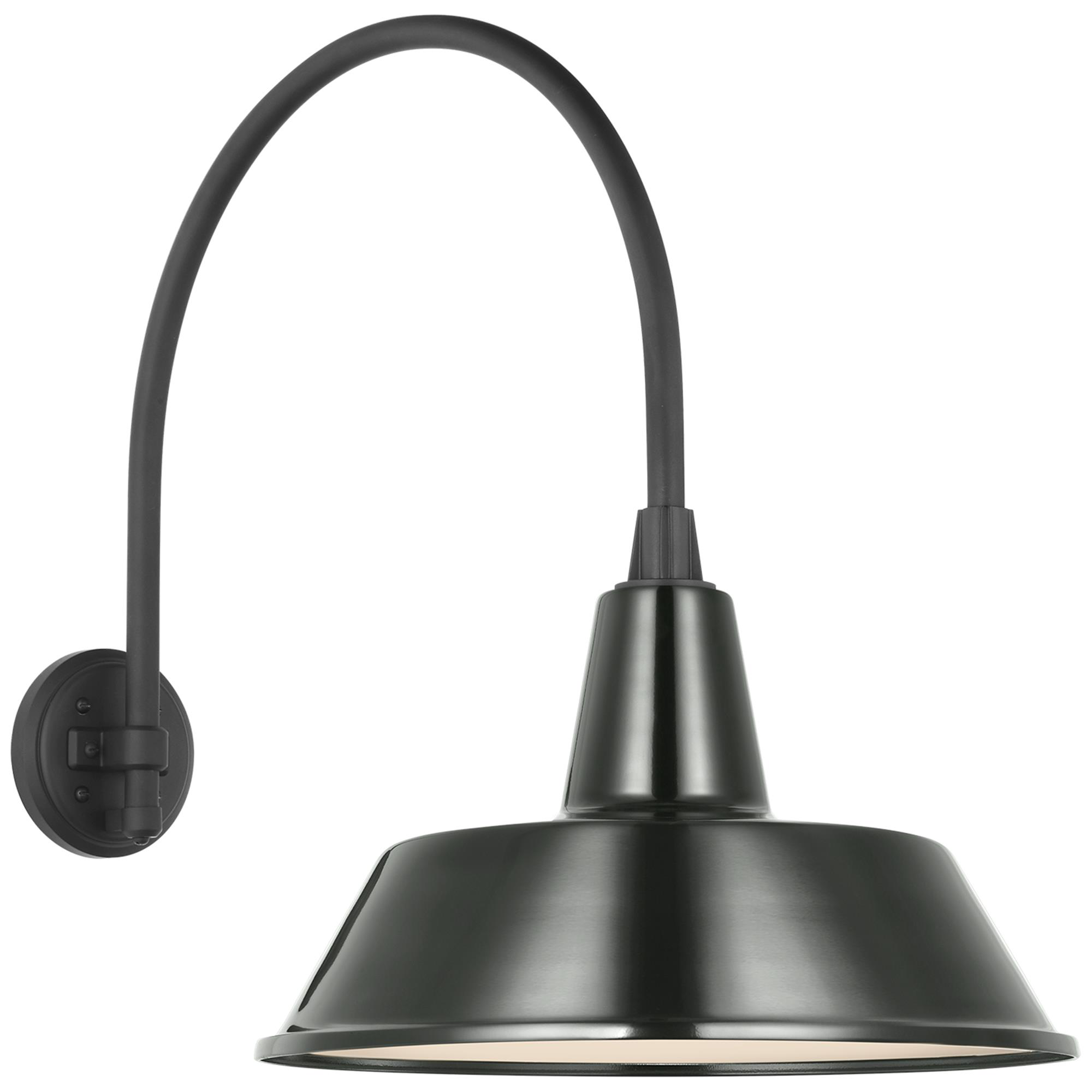 Shown in Matte Black finish and Green shade