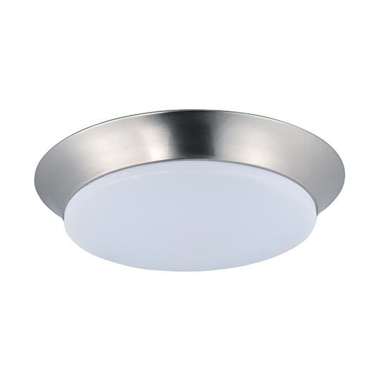 Shown in Satin Nickel finish and White glass and Opal Acrylic shade 