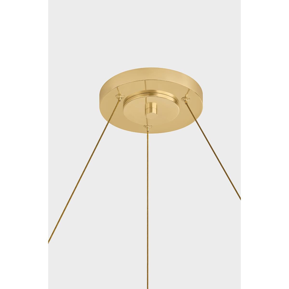 Shown in Aged Brass finish and Seeded Cloud glass