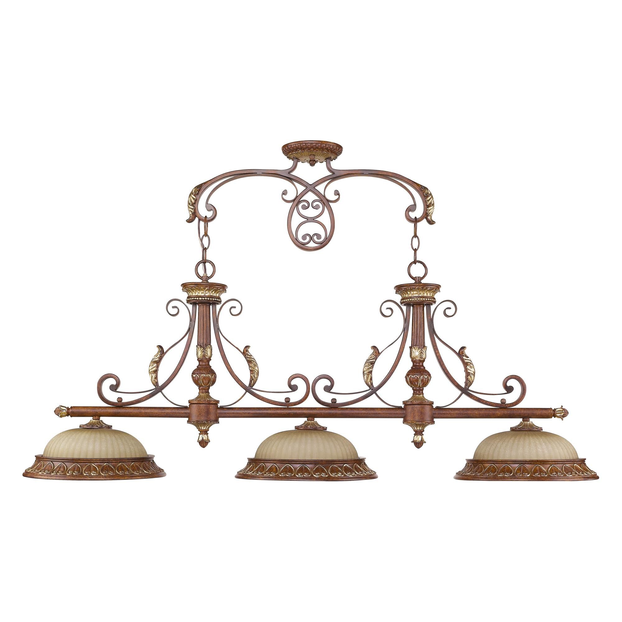 Villa Verona 52 Inch 3 Light Linear Suspension Light by Livex Lighting