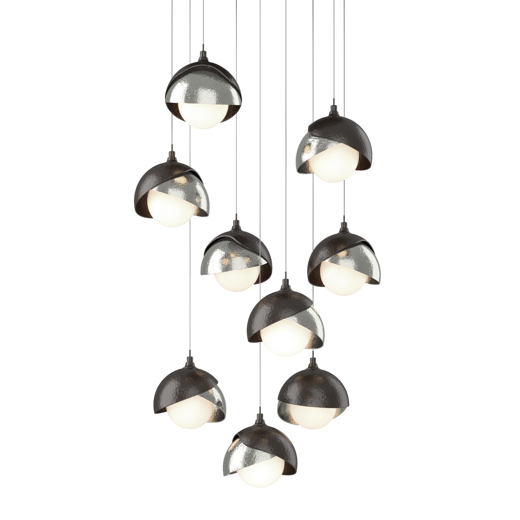 Shown in Oil Rubbed Bronze finish and Opal glass and Sterling accent
