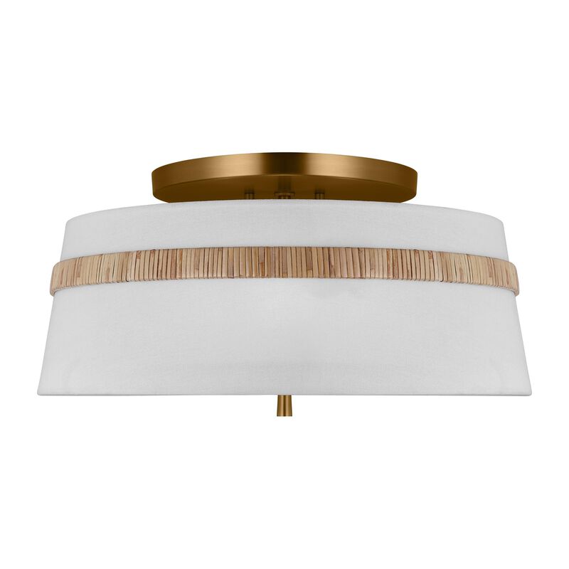 Alexa Hampton Cordtlandt 19 Inch 3 Light Semi Flush Mount by Visual Comfort Studio
