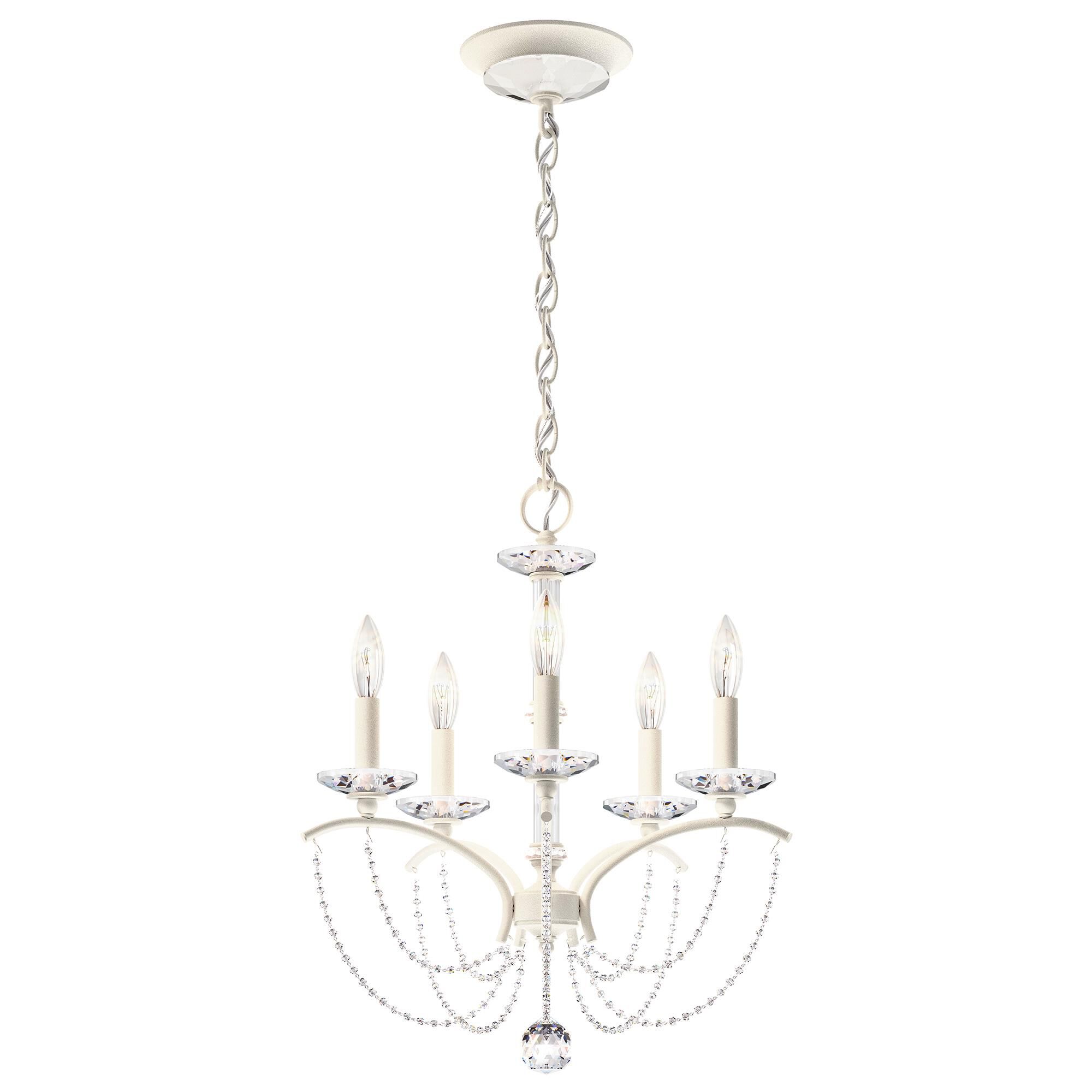 Shown in White finish and Clear Optic crystal