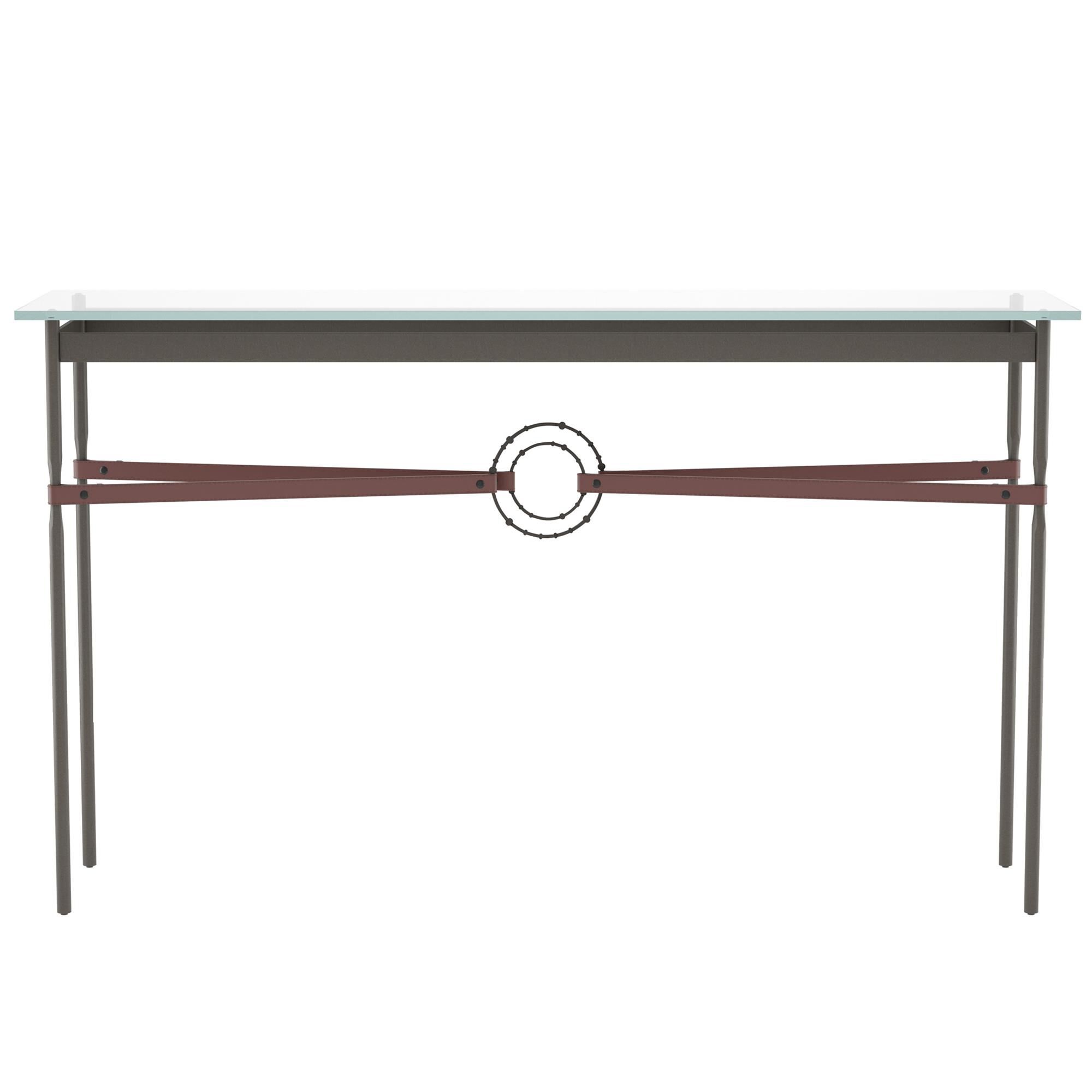 Shown in Dark Smoke finish and Oil Rubbed Bronze with Leather British Brown  accent