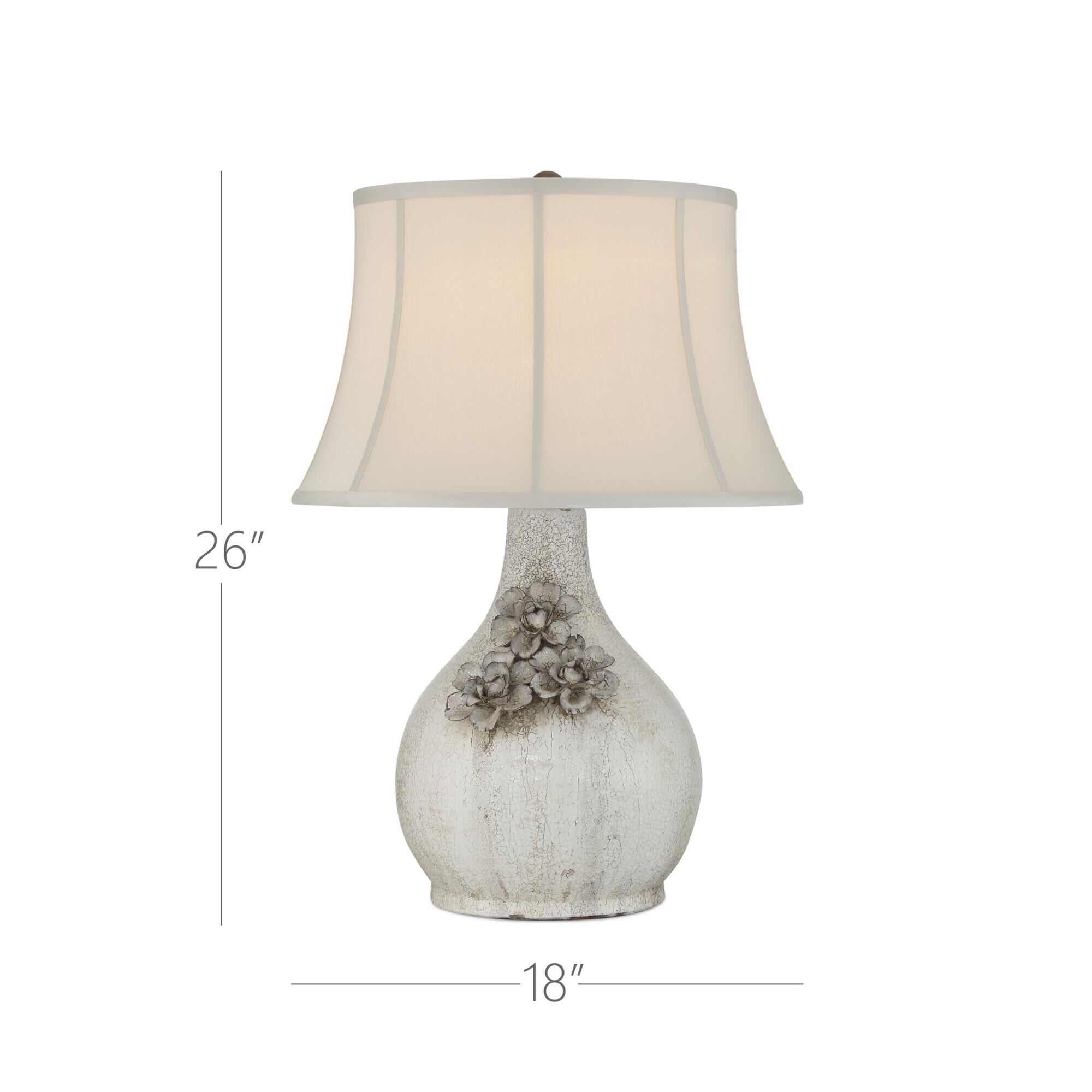 Shown in White finish and Beige Nylon shade